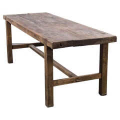 1890
s Heavy French Oak Farmouse Rectangular Dining Table