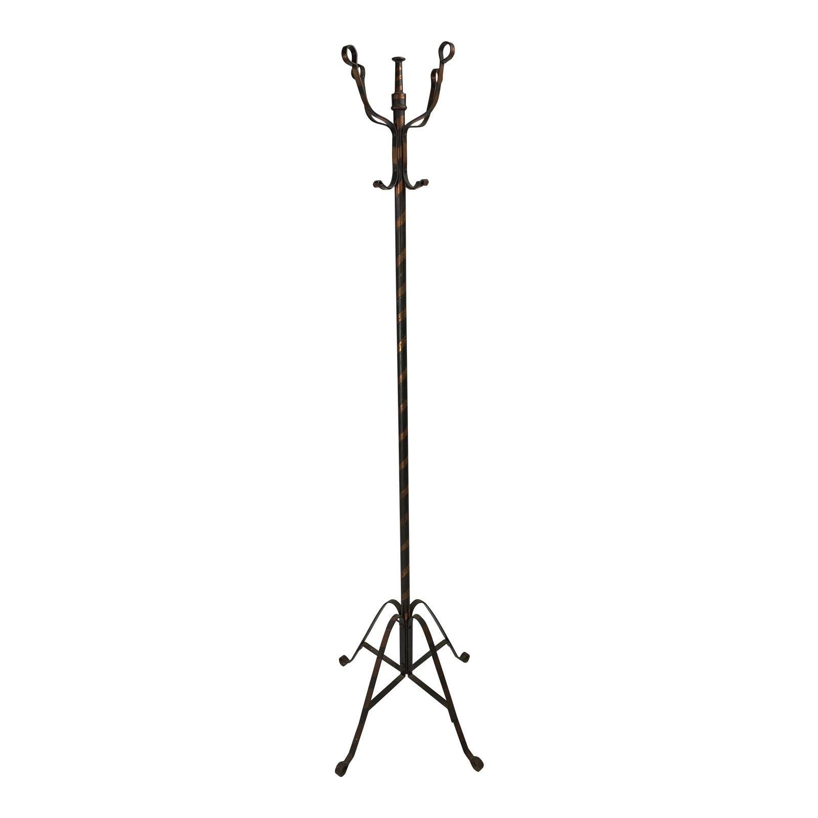 1890s High Quality Castiron/Copper Coat Rack For Sale