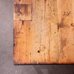 1890s Industrial Mill Work Bench/Console Table