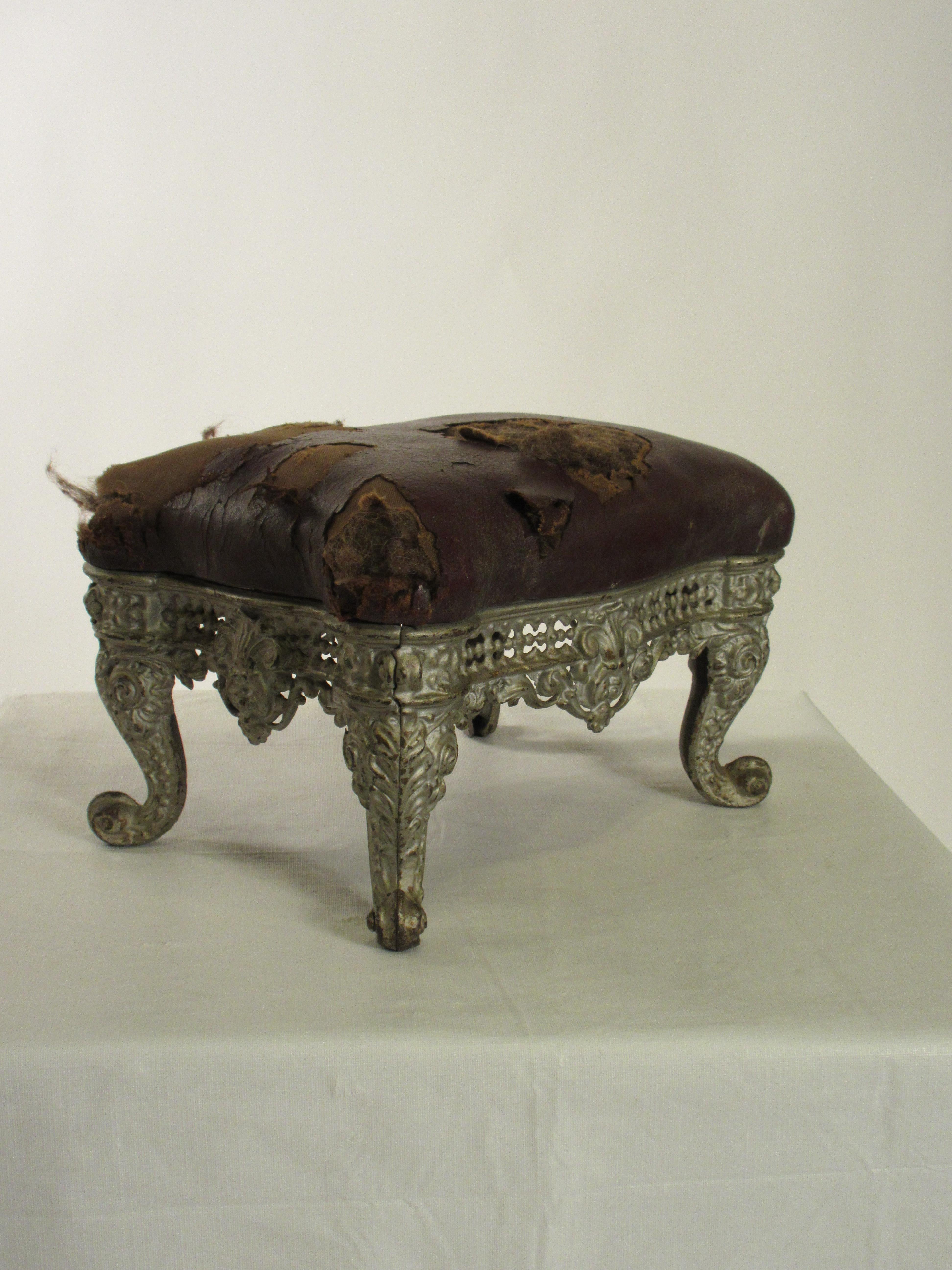 1890s Iron Ornate Footstool 1