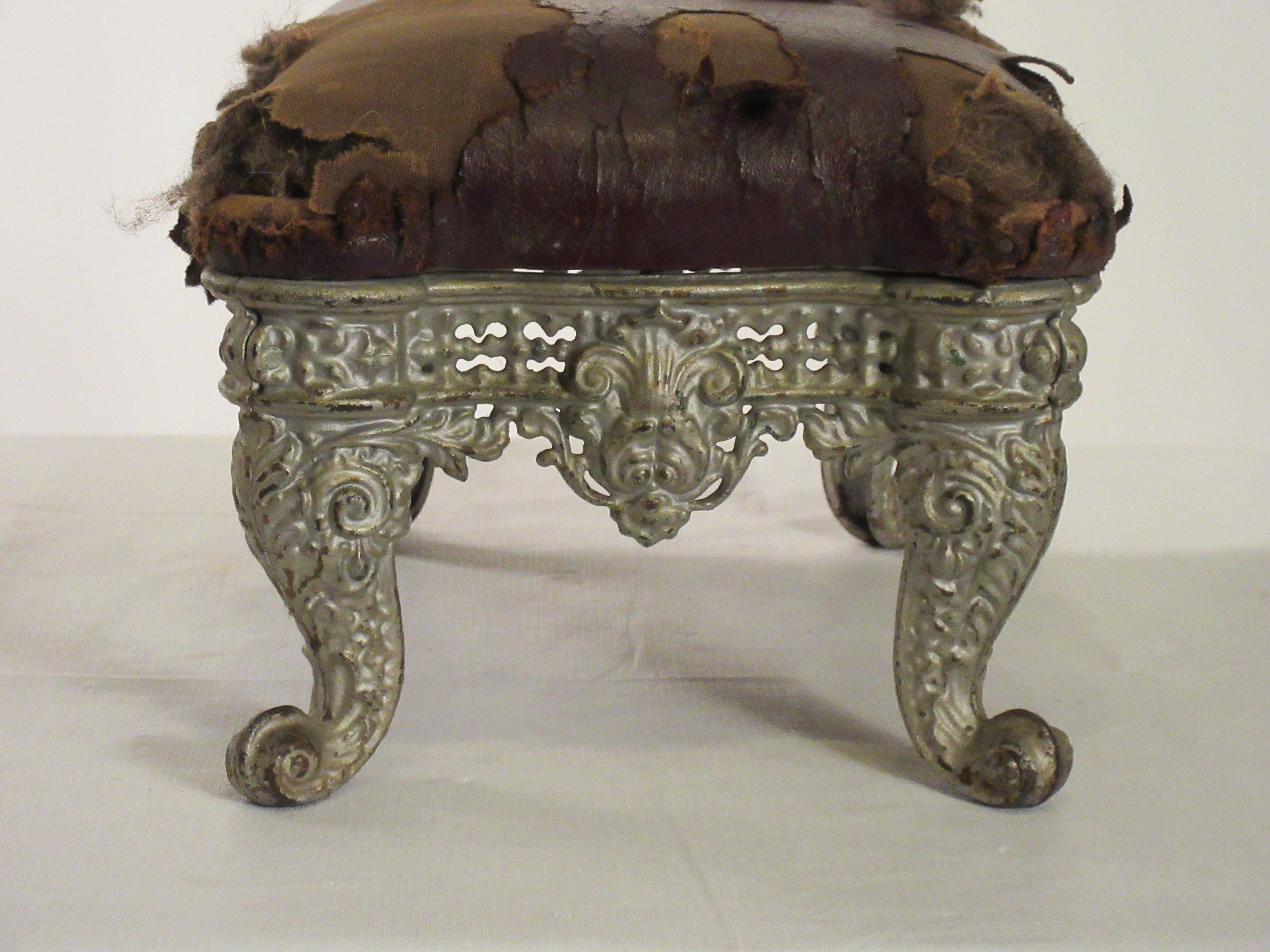 1890s Iron Ornate Footstool 3
