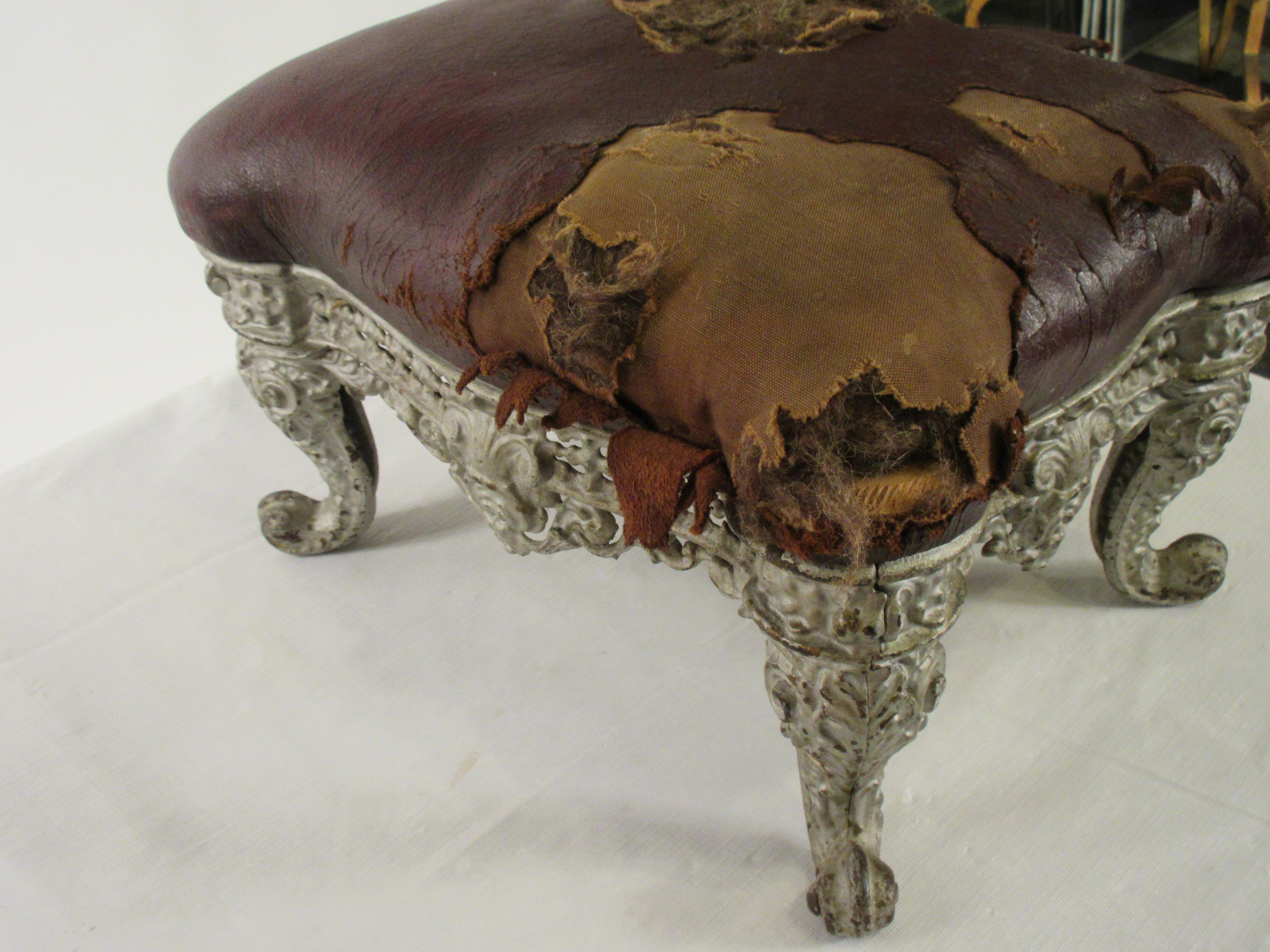 1890s Iron Ornate Footstool 4