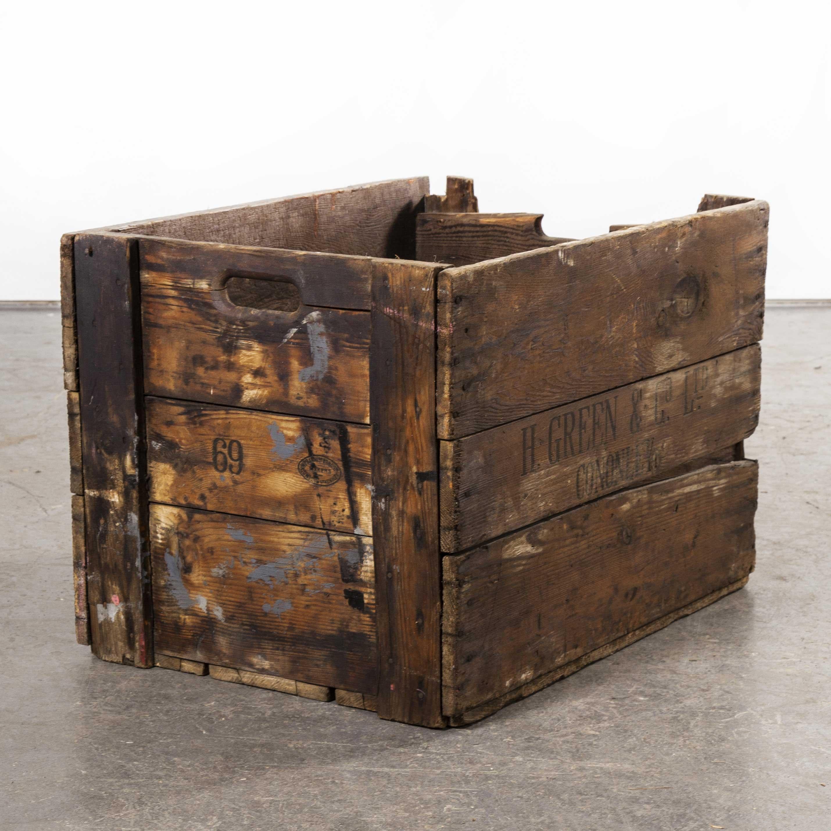 Late 19th Century 1890s Large Mill Decorative Pine Crate 'Crate 5'