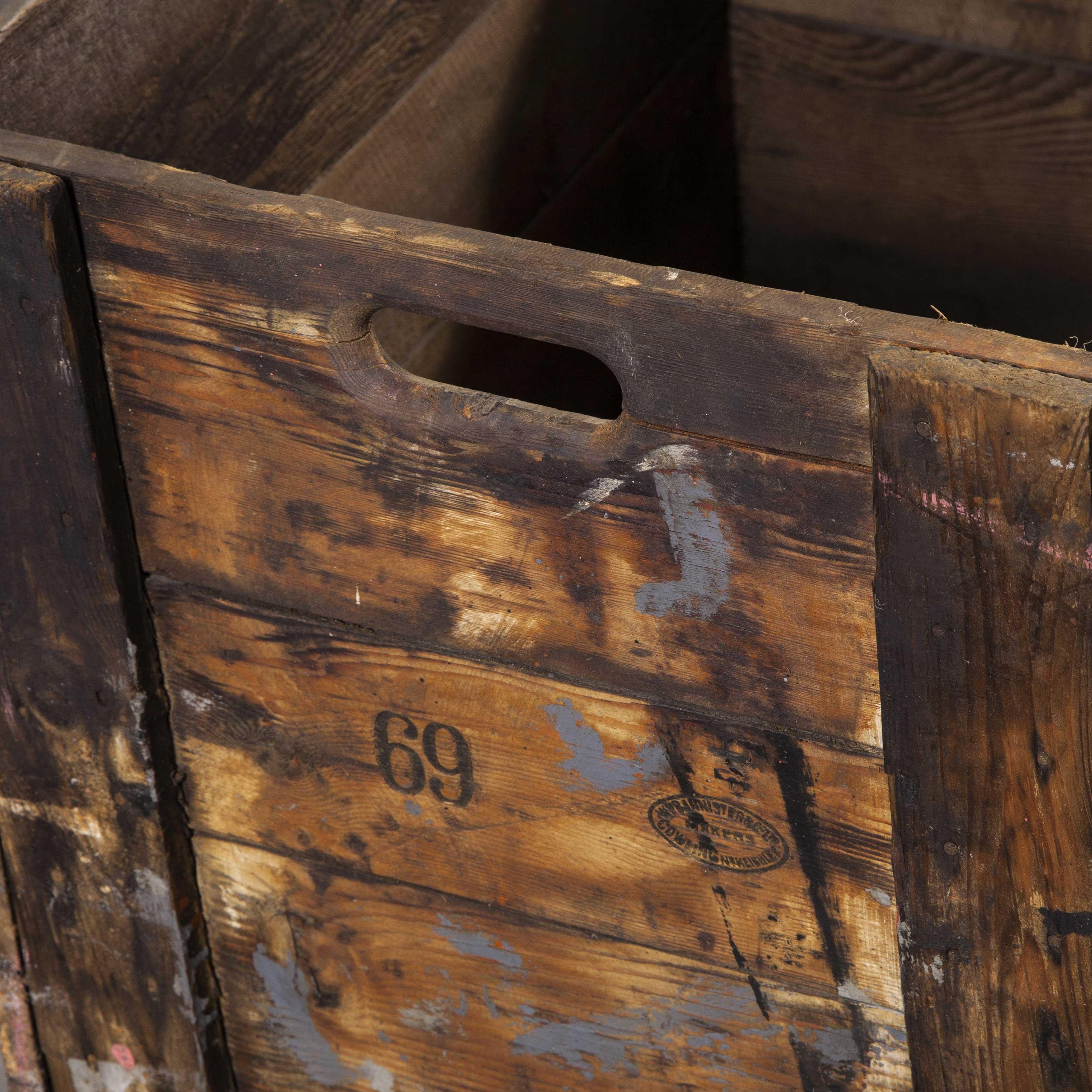 Wood 1890s Large Mill Decorative Pine Crate 'Crate 5'