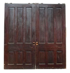 1890s Large Scale Antique Pocket Double Doors Six Panels Each