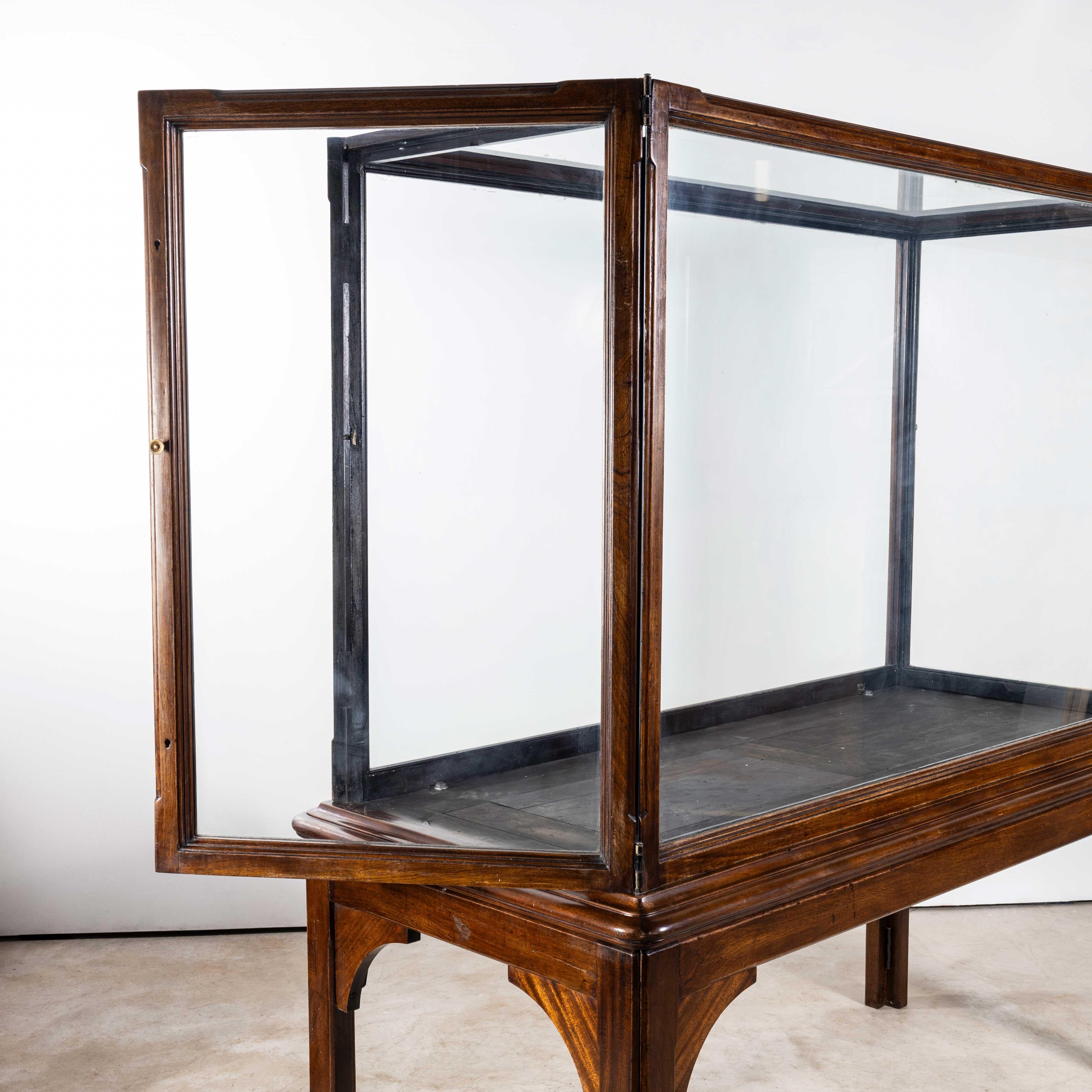 1890's Large Victorian Mahogany Museum Display Case For Sale 8