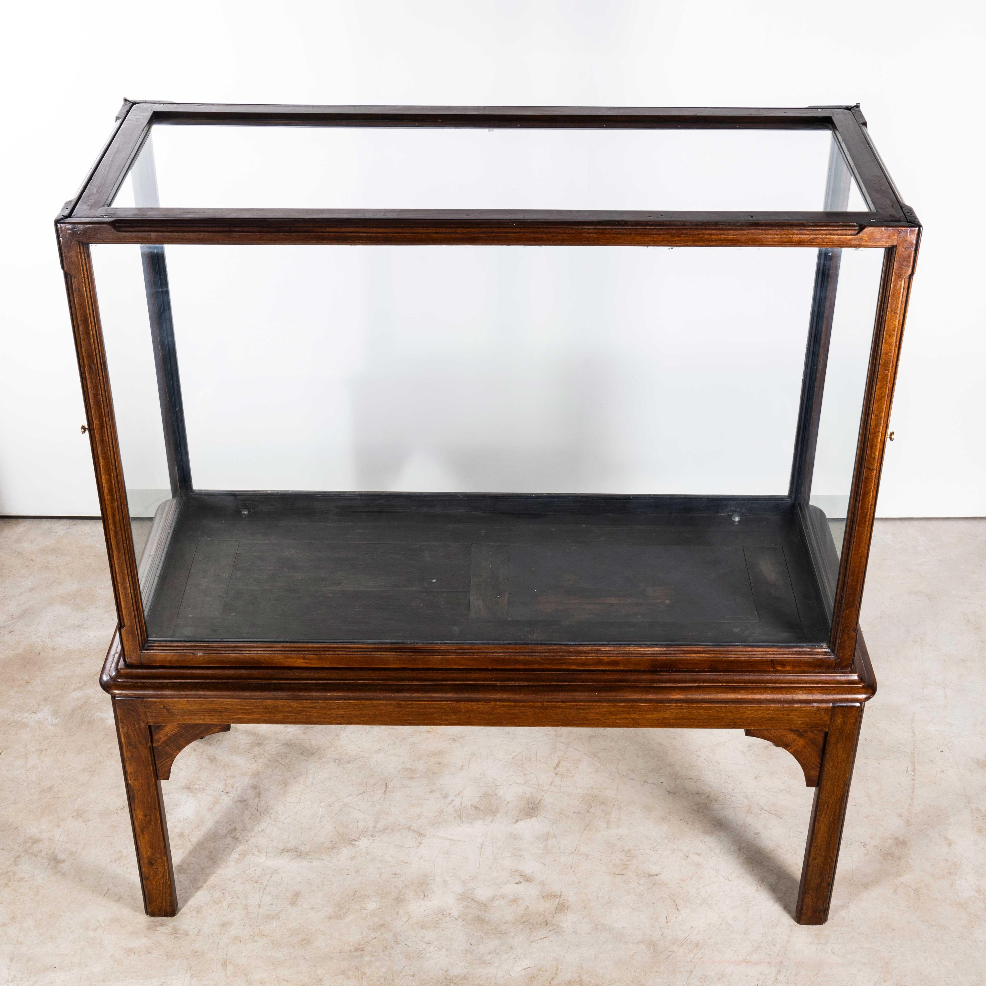 Late 19th Century 1890's Large Victorian Mahogany Museum Display Case For Sale