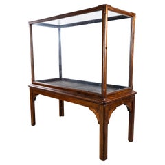 Used 1890's Large Victorian Mahogany Museum Display Case