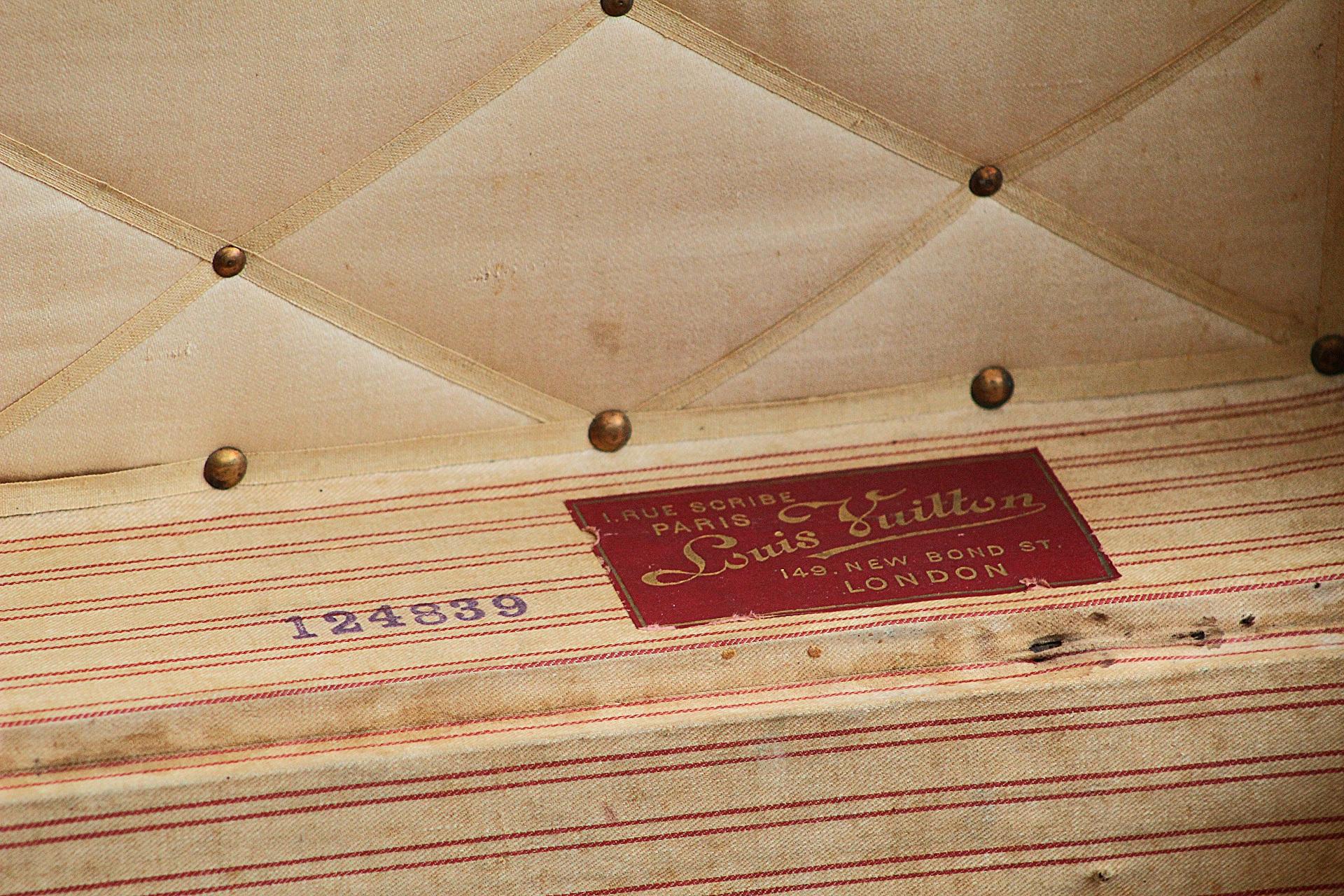 Louis Vuitton Courier Koffer aus gewebtem Segeltuch mit Monogramm aus den 1890er Jahren im Angebot 7