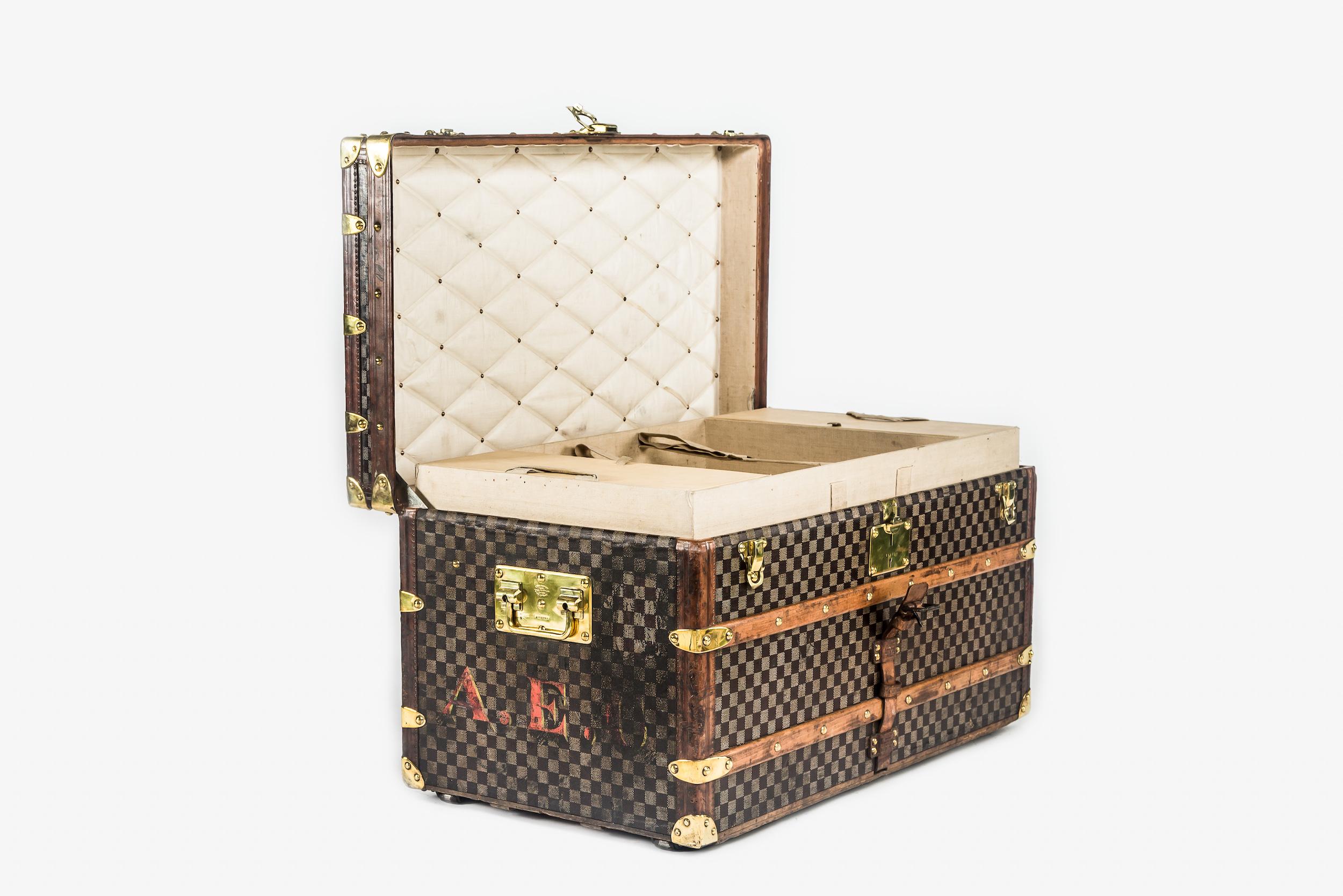 1890s Louis Vuitton Damier Steamer Trunk In Good Condition In Hong Kong, HK