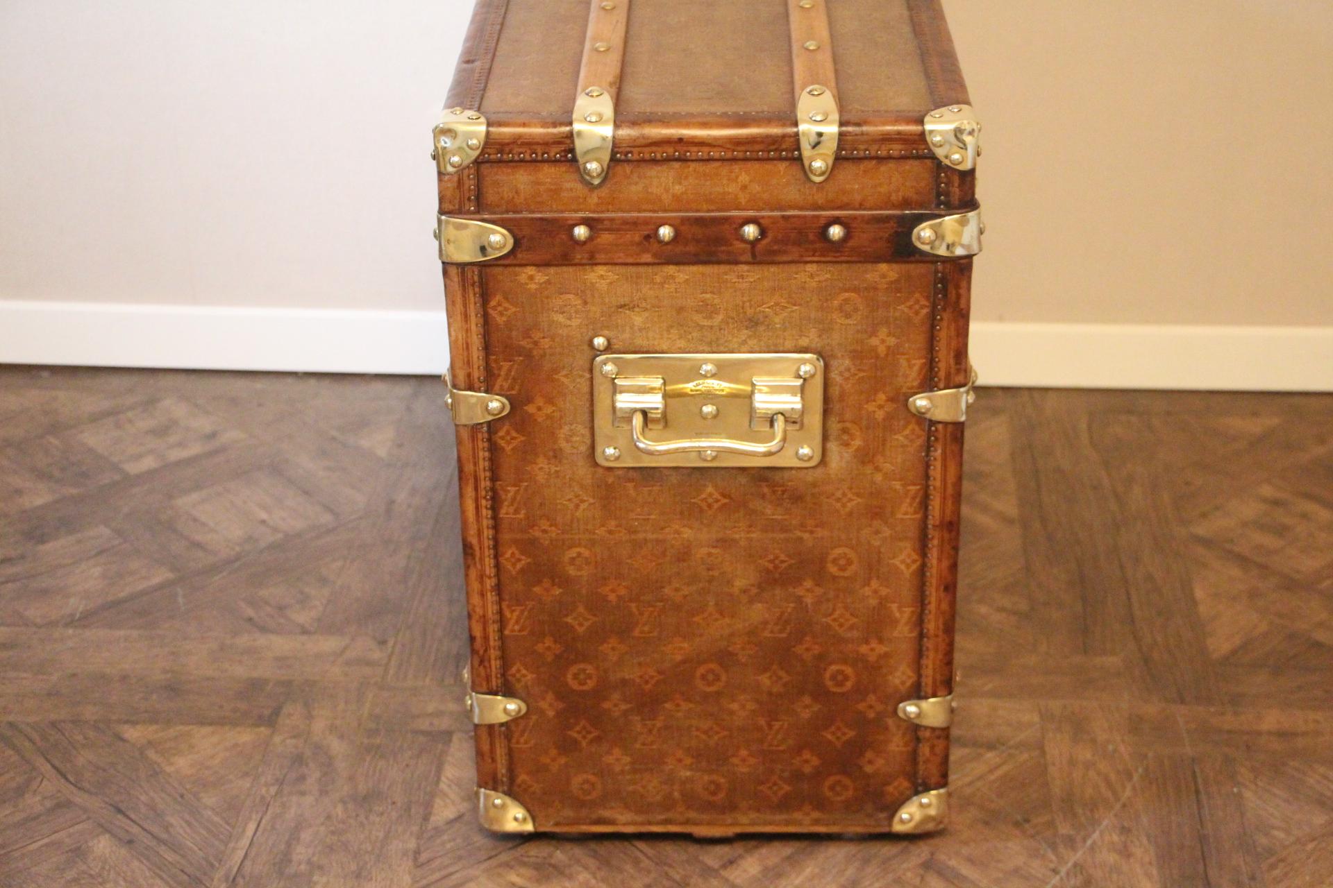 Brass 1890s Louis Vuitton Shoe Trunk, Louis Vuitton Trunk, Louis Vuitton Steamer Trunk