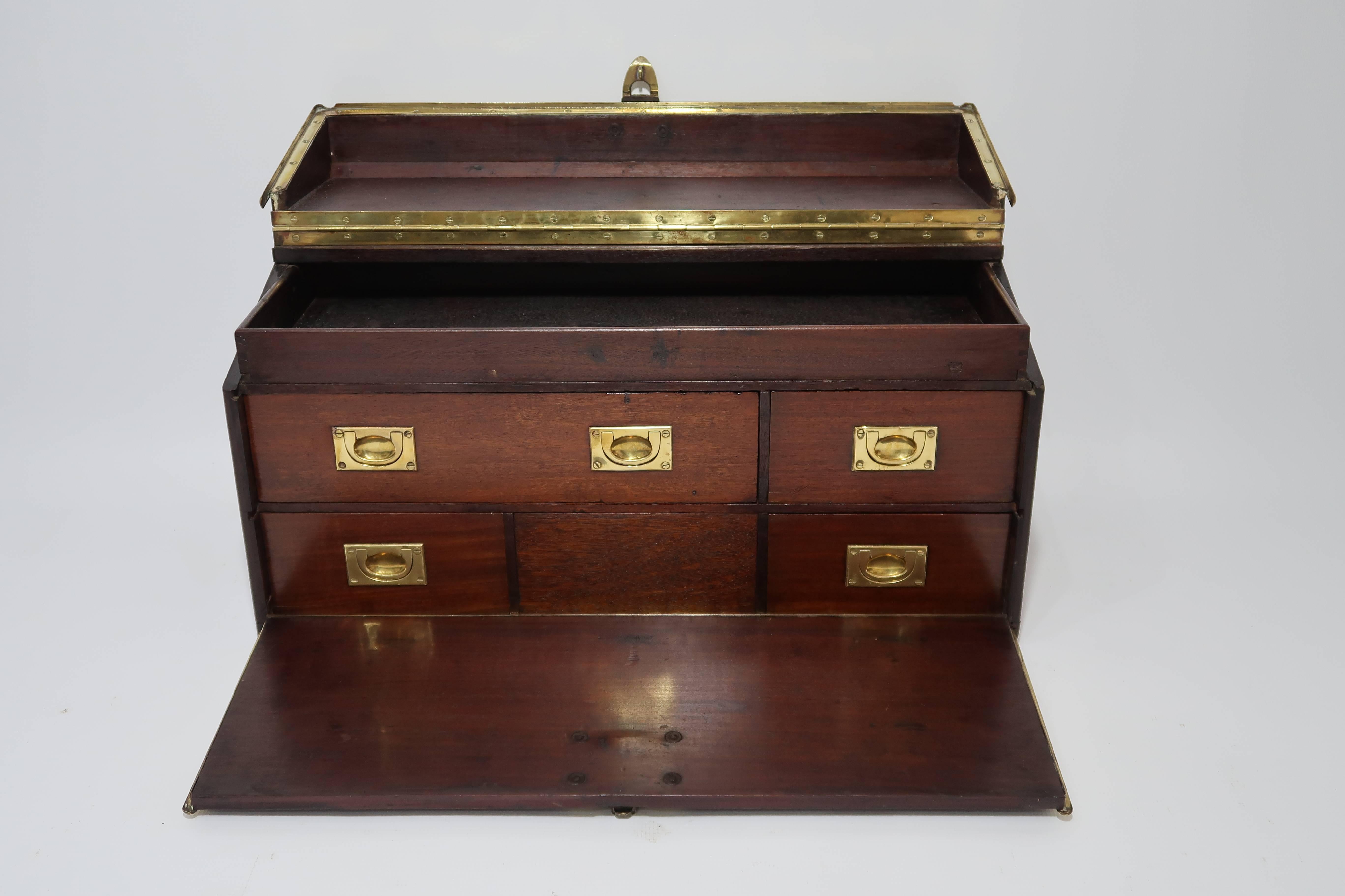 Late 19th Century 1890s Louis Vuitton Wooden Tool Box Trunk, 1 of the 100 Legendary Trunks For Sale