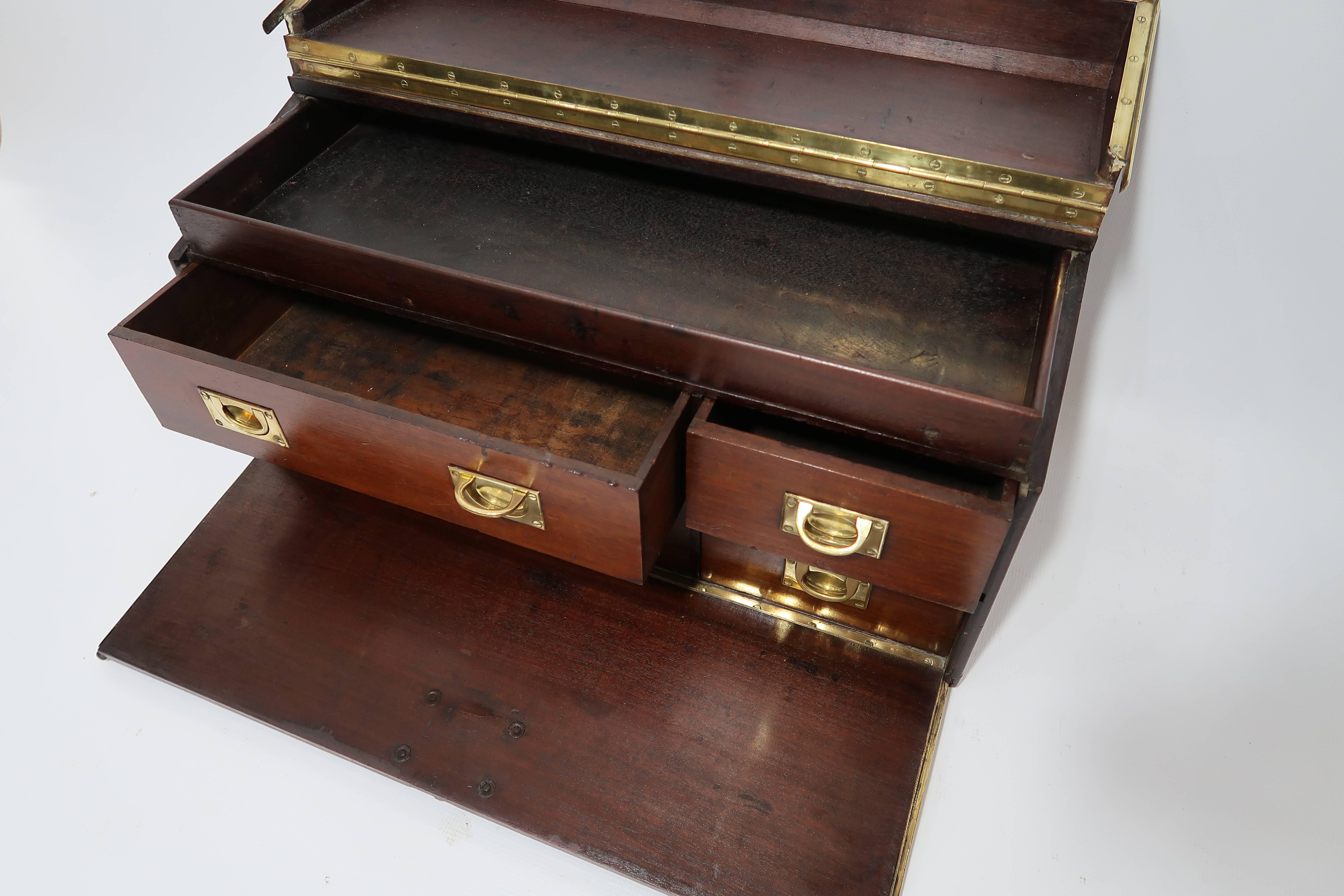 Brass 1890s Louis Vuitton Wooden Tool Box Trunk, 1 of the 100 Legendary Trunks For Sale