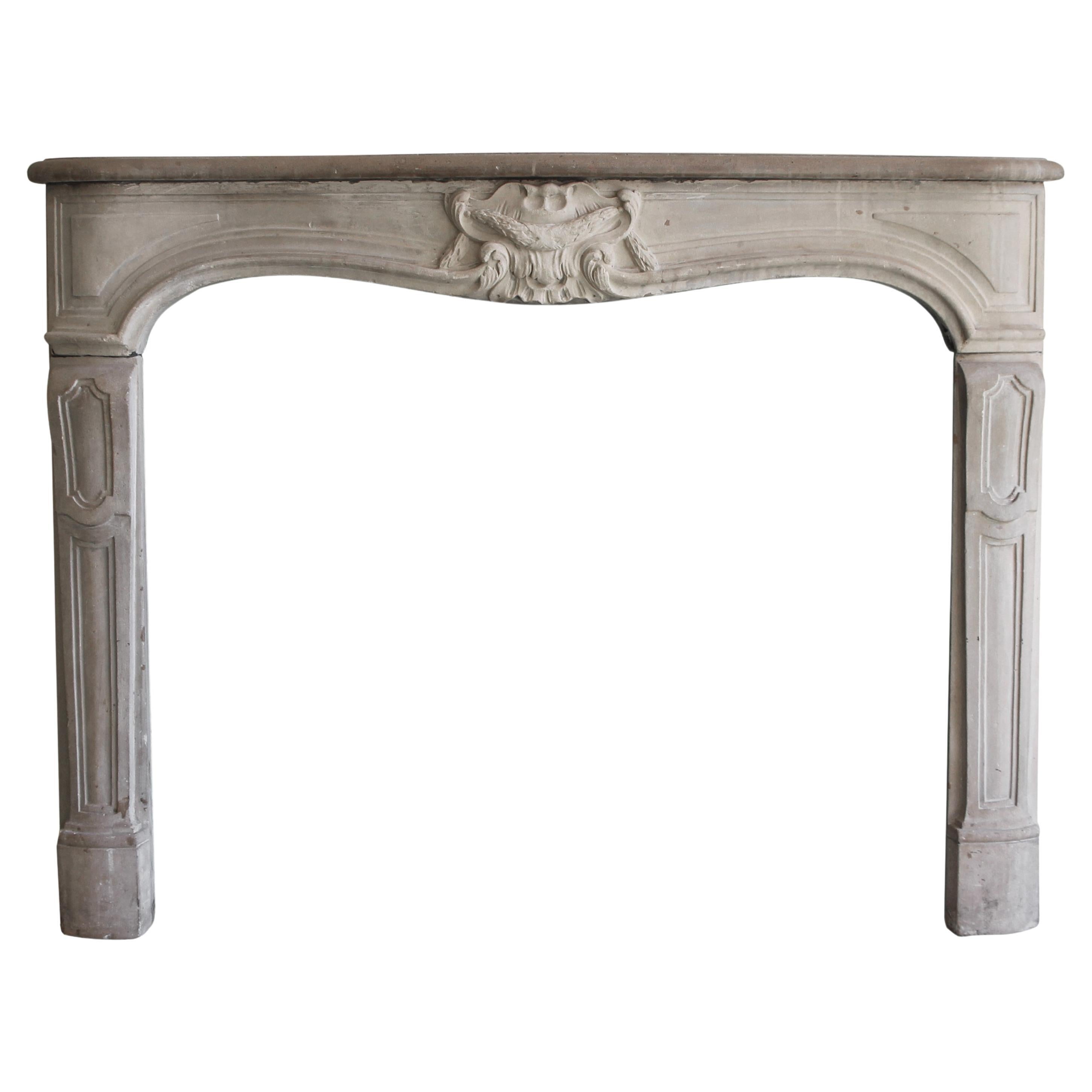 NYC Waldorf Astoria Hotel Limestone Mantel Louis XV Hand Carved French For Sale
