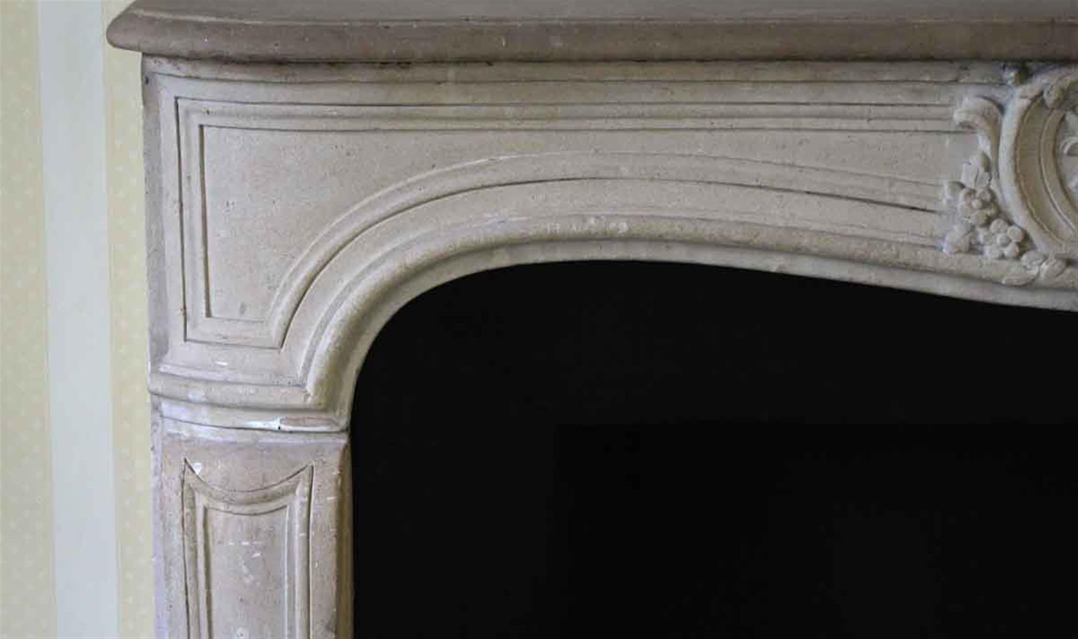 Louis XV French Carved Limestone Mantel Waldorf Astoria Hotel  1