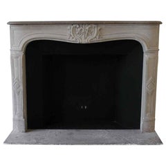 Louis XV French Carved Limestone Mantel Waldorf Astoria Hotel