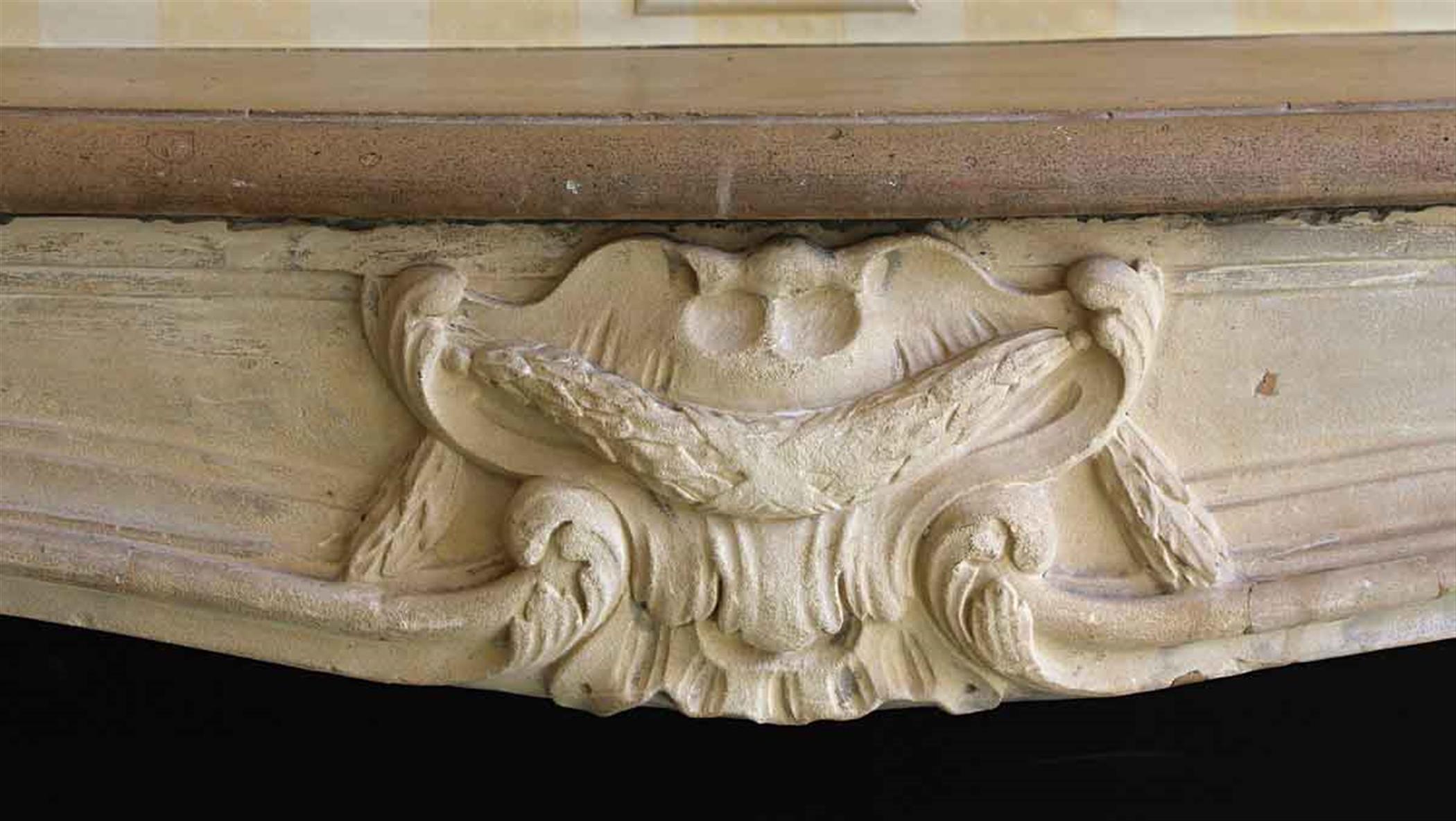 NYC Waldorf Astoria Hotel Limestone Mantel Louis XV Hand Carved French For Sale 1