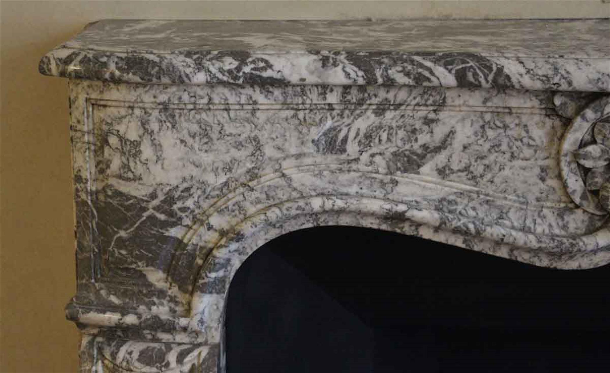 Waldorf Astoria Hotel Rococo Marble Mantel Hand Carved Petite Louis XV  In Good Condition In New York, NY