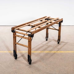 1890's Original Pitch Pine Folding Laundry Bench