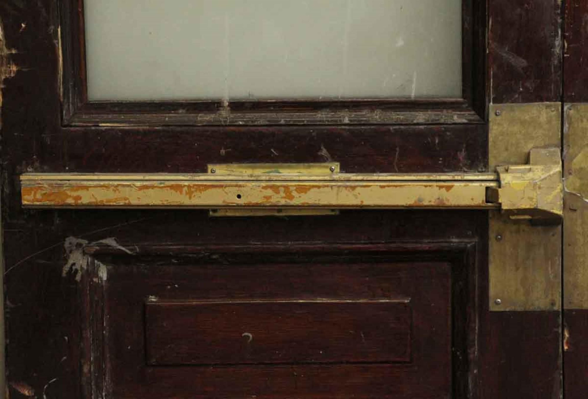 1890s Pair Antique Wood and Glass Swinging Doors Brownstone 3