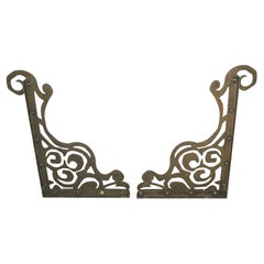 1890s Pair of Ornate Architectural Steel Brackets from Manhattan Fire Escape