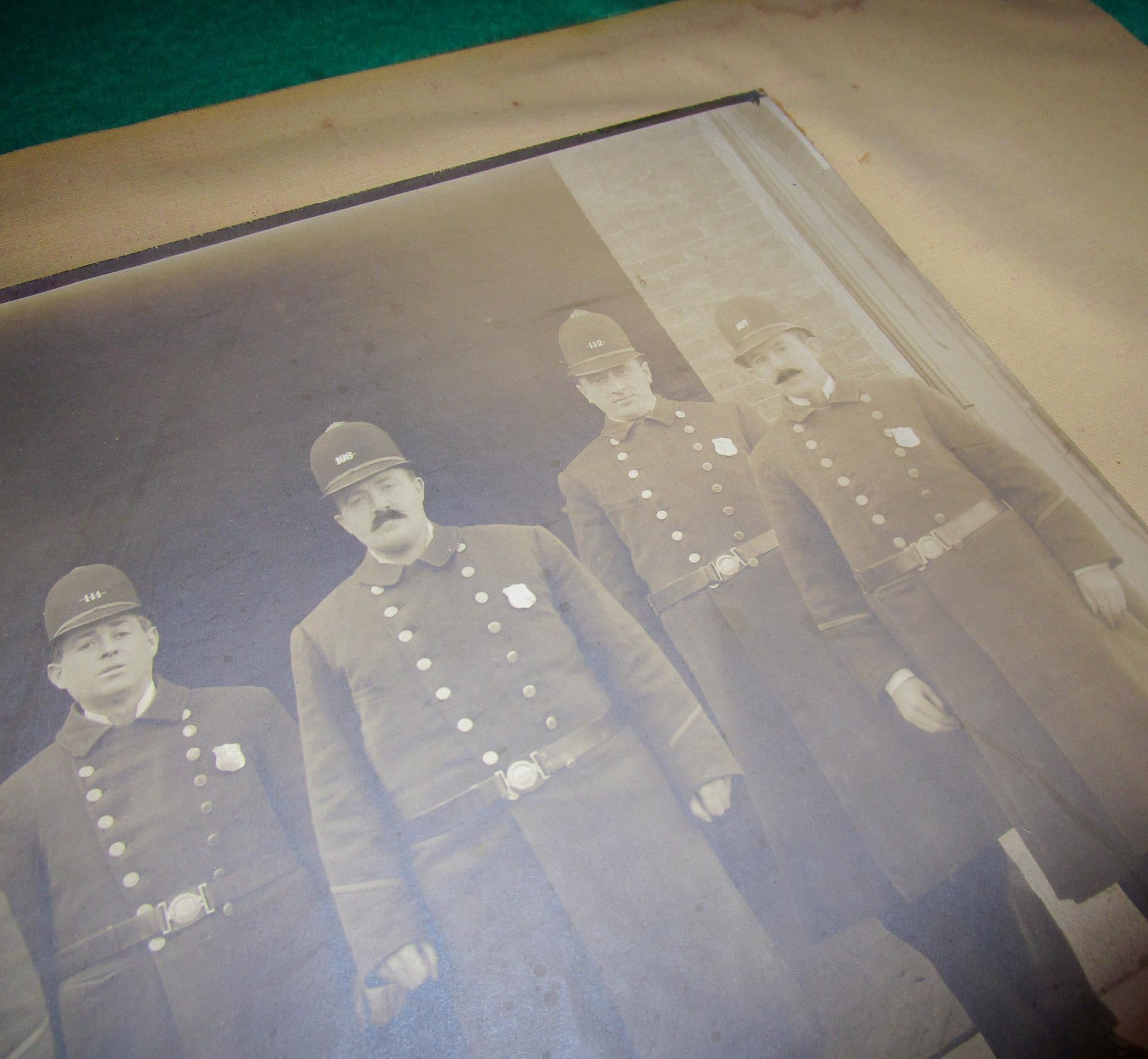 Photography Panoramic Thirteen United States Police Officers 1907  1