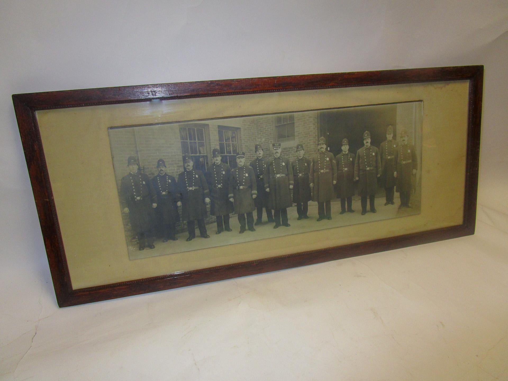 Photography Panoramic Thirteen United States Police Officers 1907  2