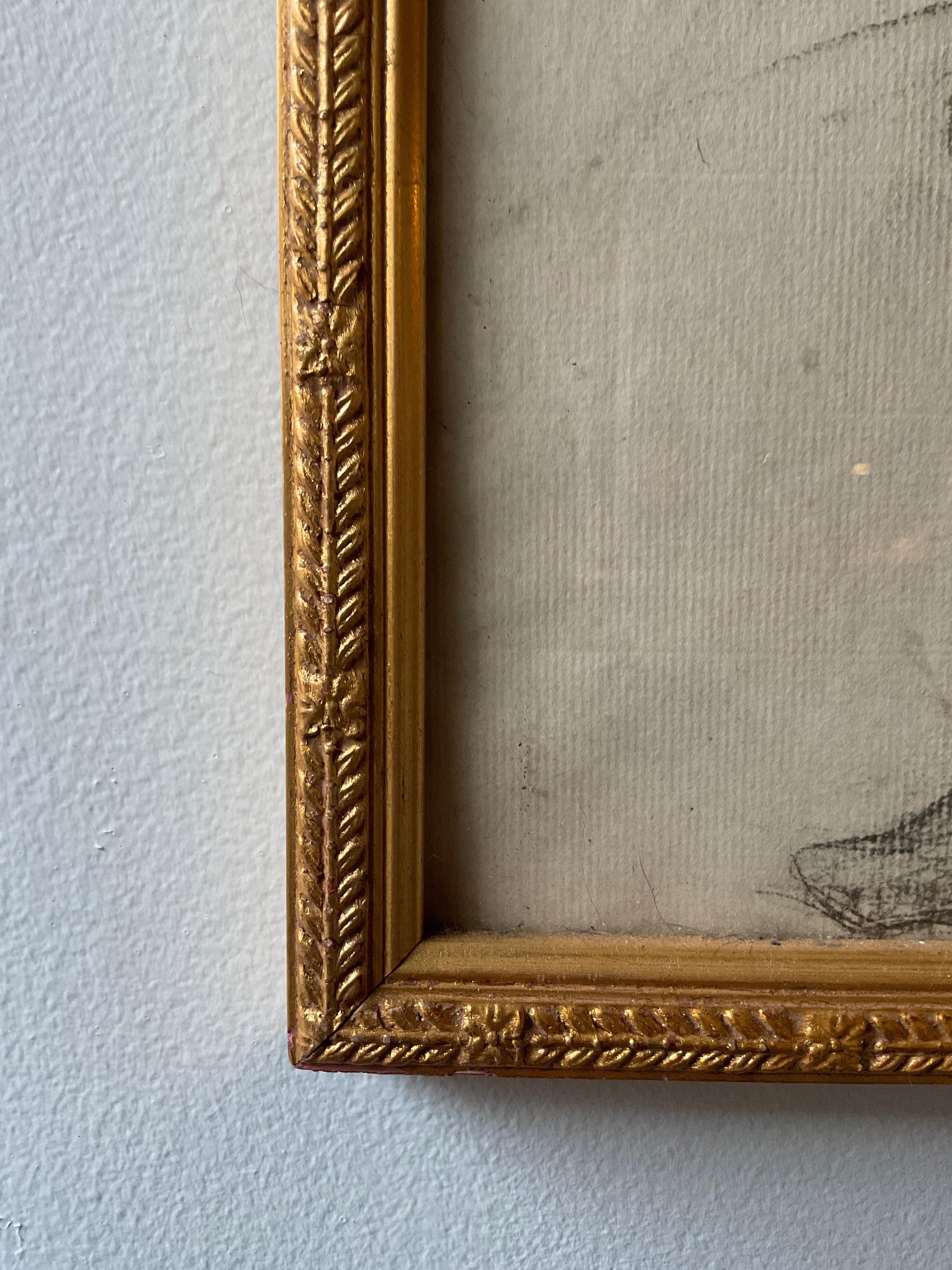 Dessin de femme nue au crayon des années 1890 en vente 7