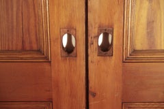 1890s Pine 5 Recessed Panel Double Pine Large Scale Pocket Doors