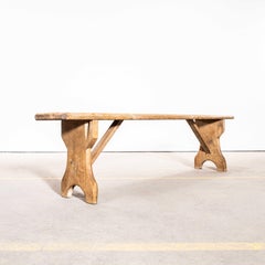 1890's Pitch Pine Weathered French Bench