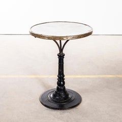 1890's Rare French Bobbin Base Marble Bistro Table