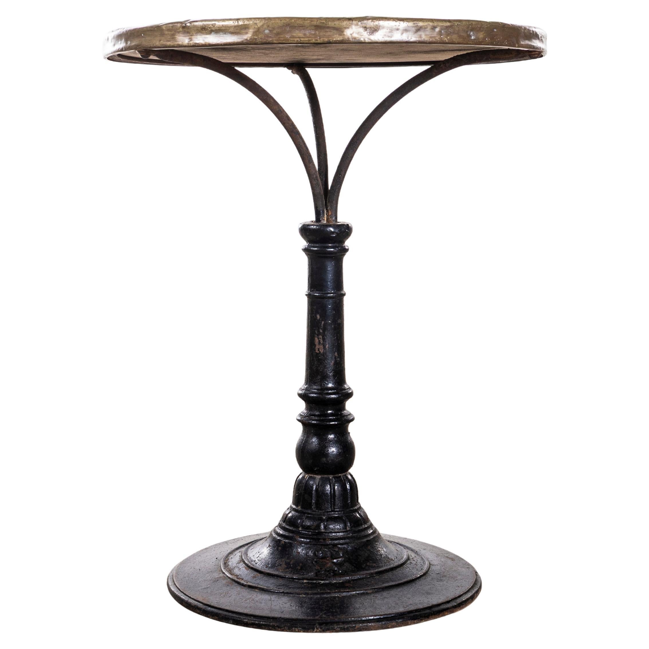 1890's Rare French Bobbin Base Marble Bistro Table