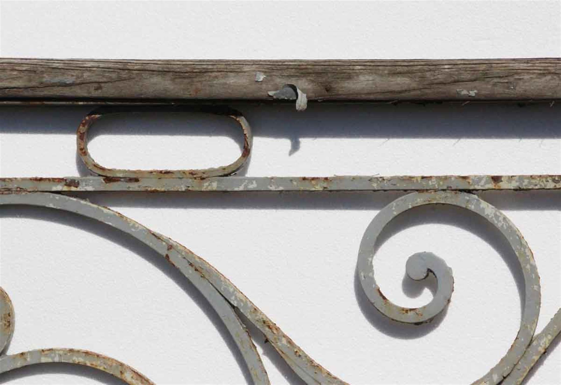 American 1890s Rococo Wrought Iron Balcony Railing