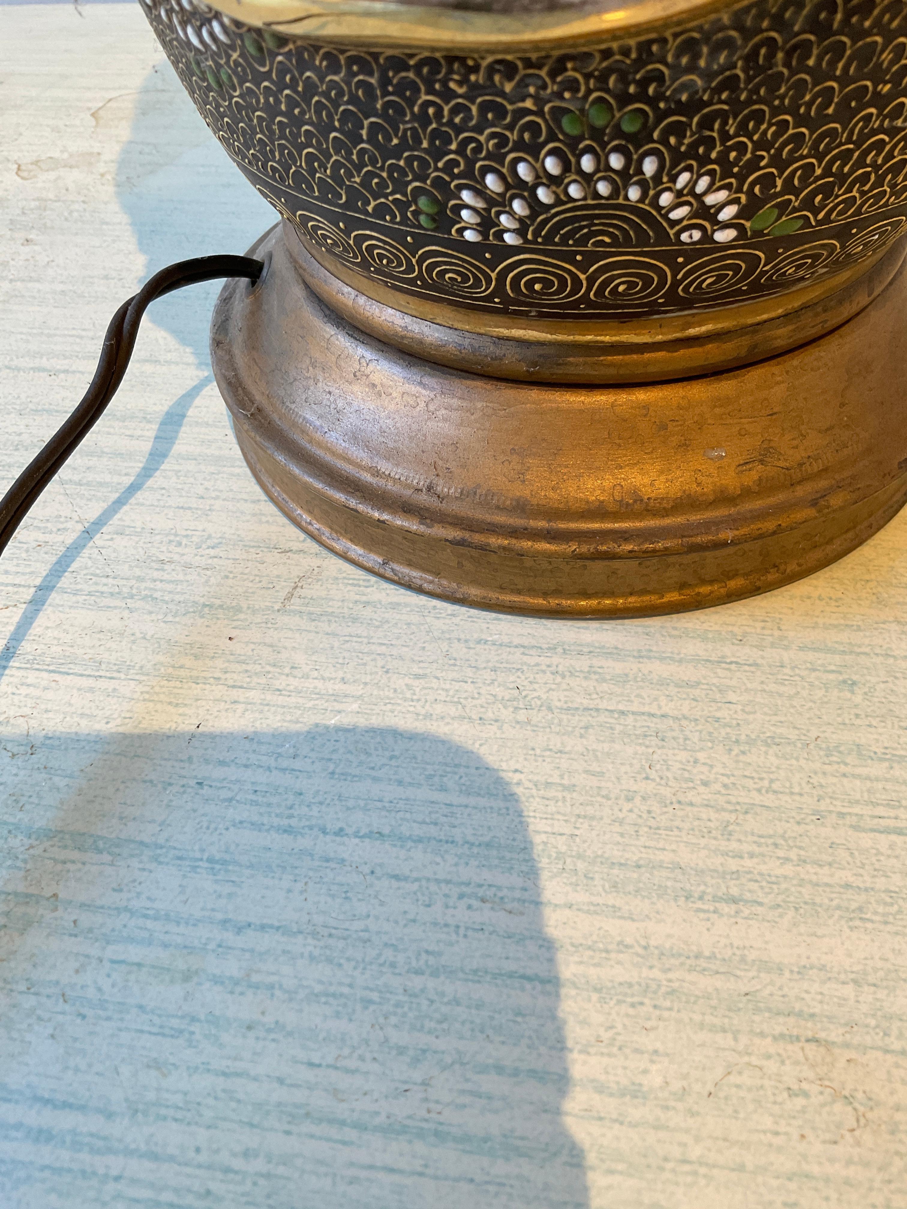 1890s Satsuma Vase Lamp For Sale 7