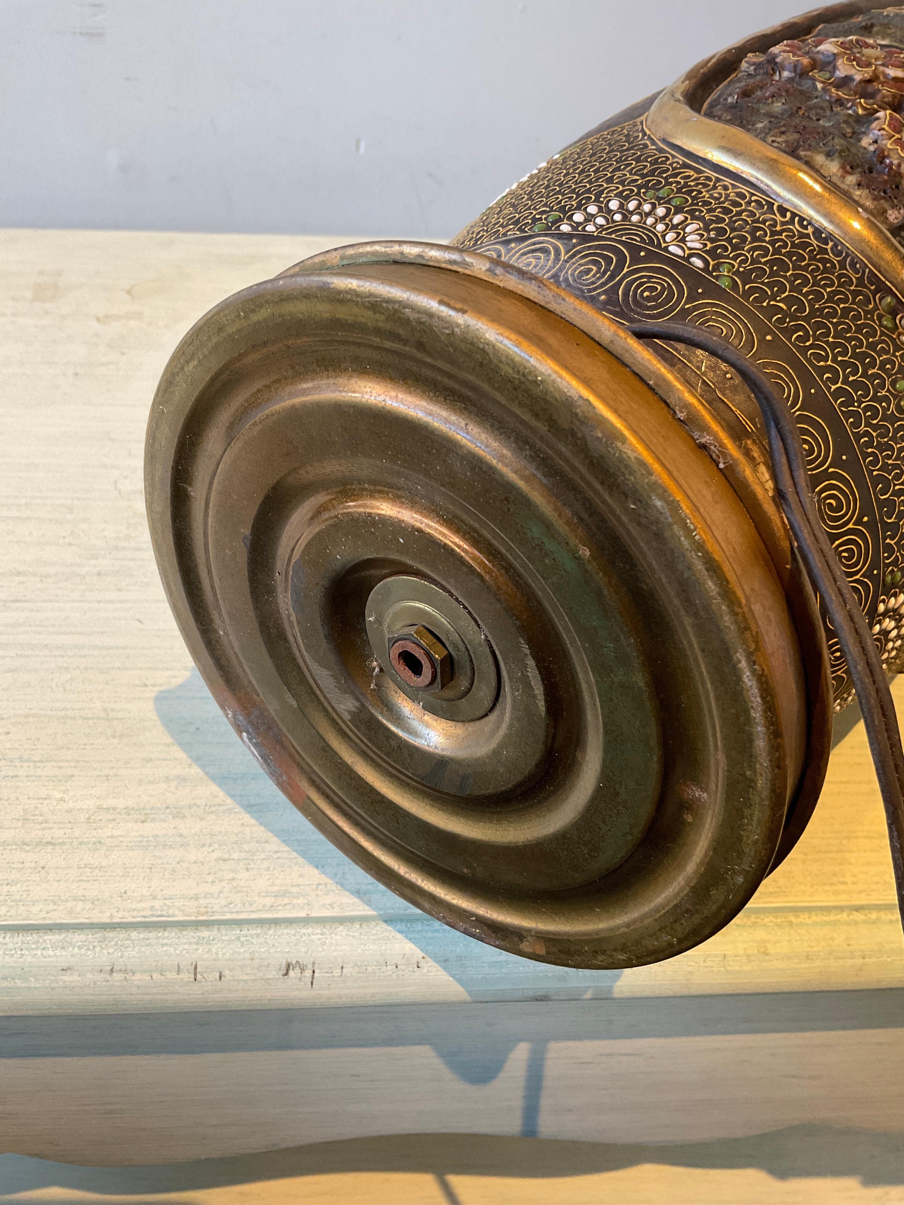 1890s Satsuma Vase Lamp For Sale 8