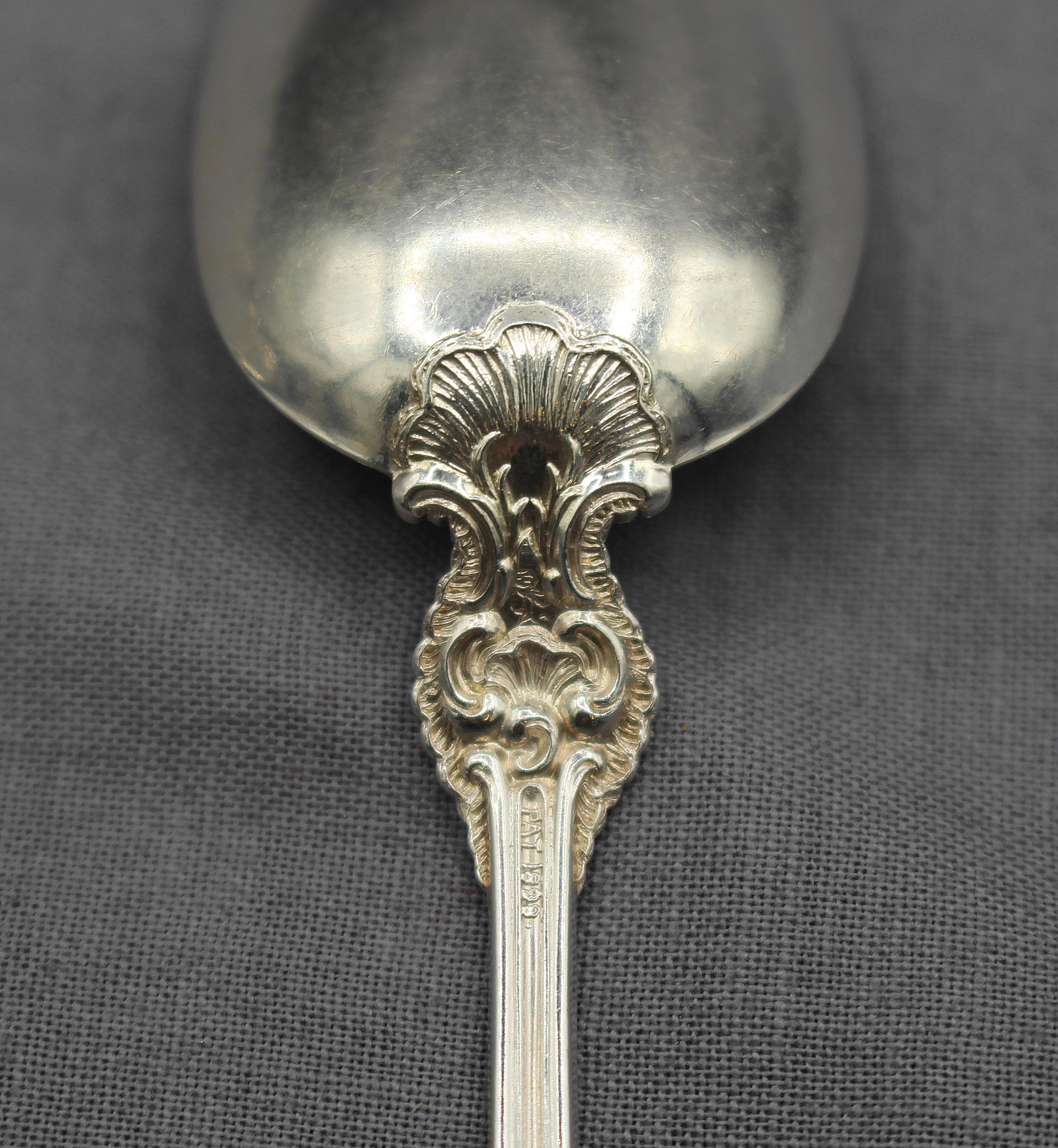 Inciso Set di 6 cucchiaini in argento sterling del 1890 con motivo 