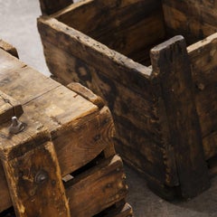 1890s Set of Two Industrial Mill Crates