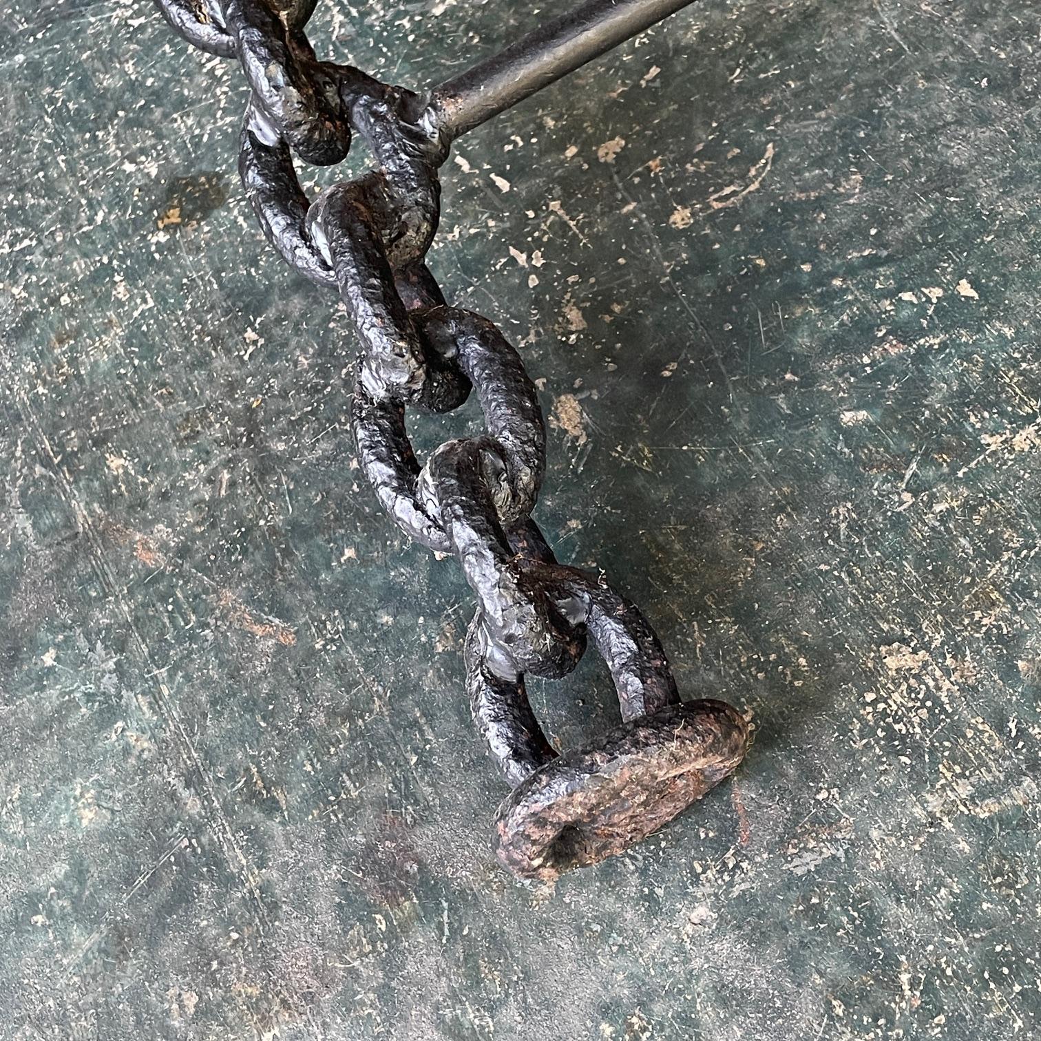 Panchina in legno di recupero del 1890 con base in ferro A Link Nautica in vendita 7