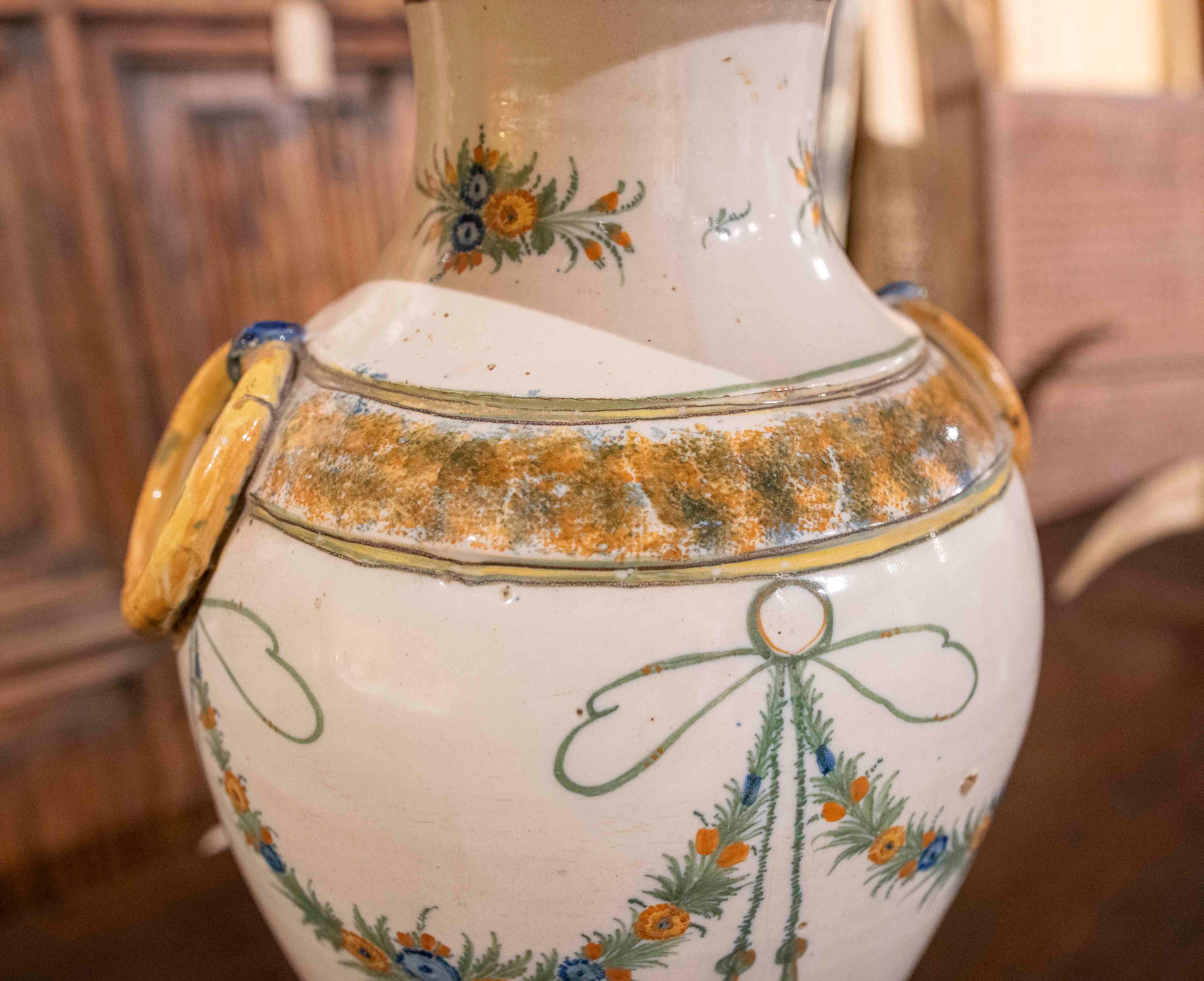 1890s Table Lamp with Spanish Ceramic Water Fountain 5
