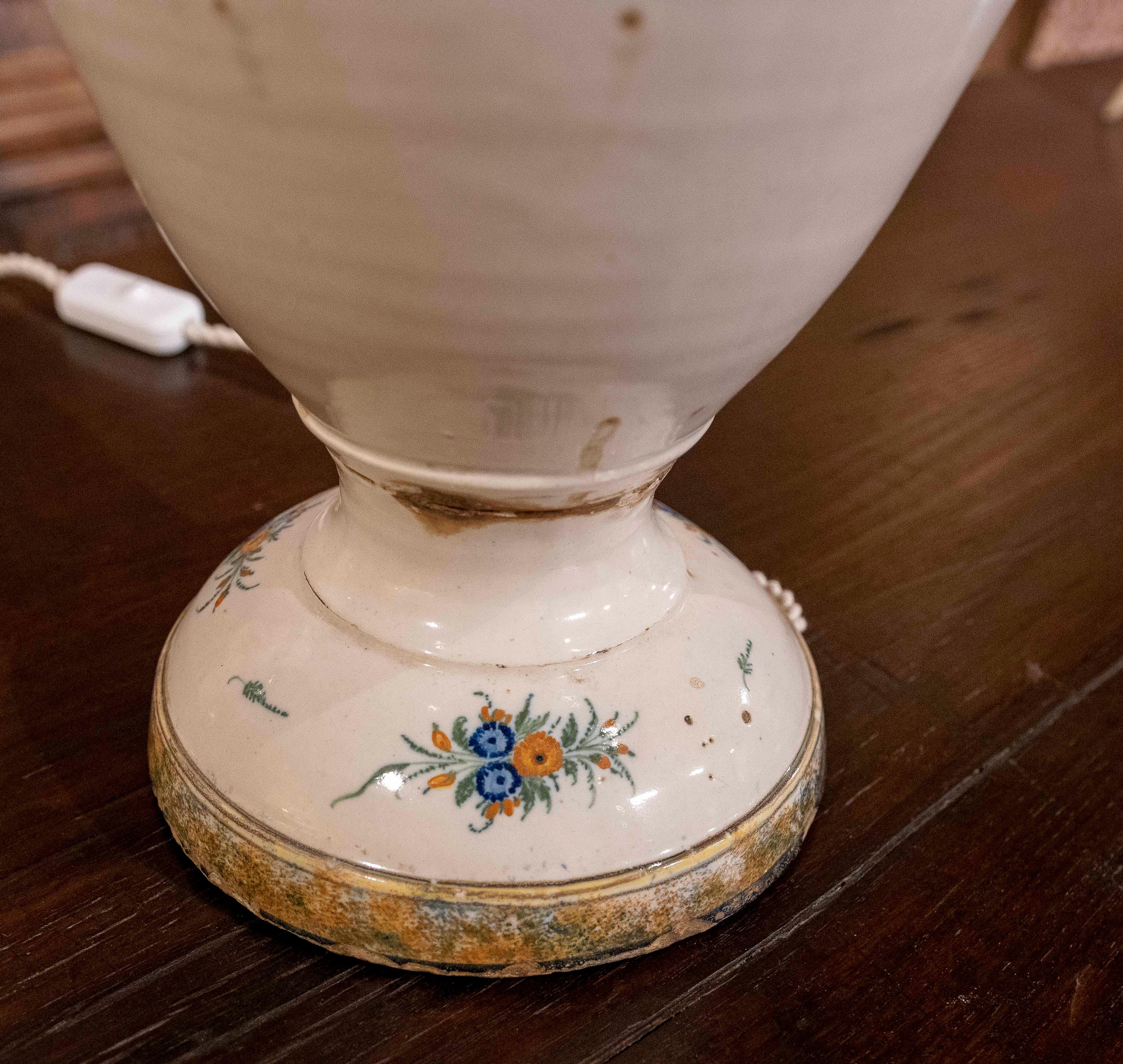 1890s Table Lamp with Spanish Ceramic Water Fountain 6