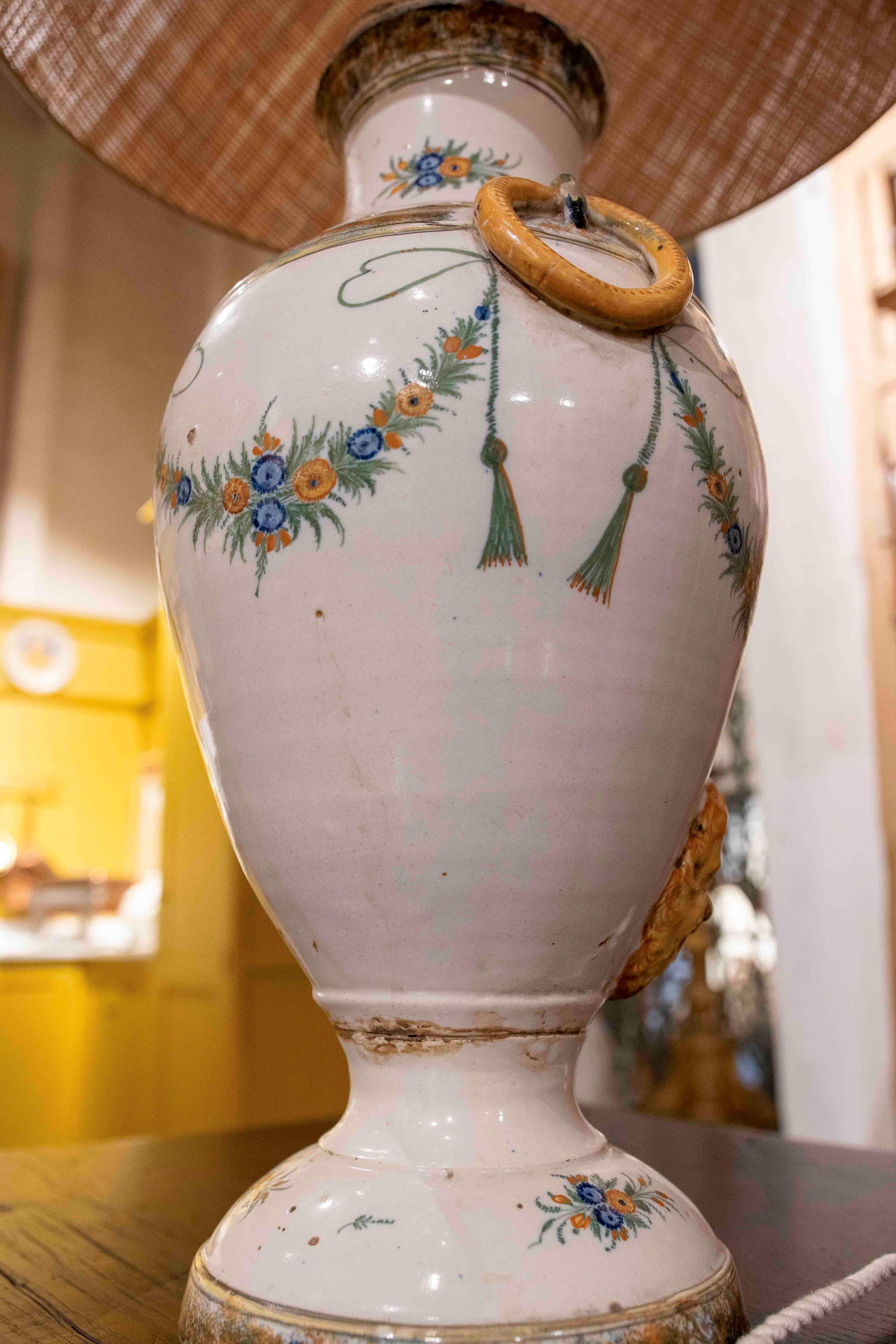 1890s Table Lamp with Spanish Ceramic Water Fountain 8