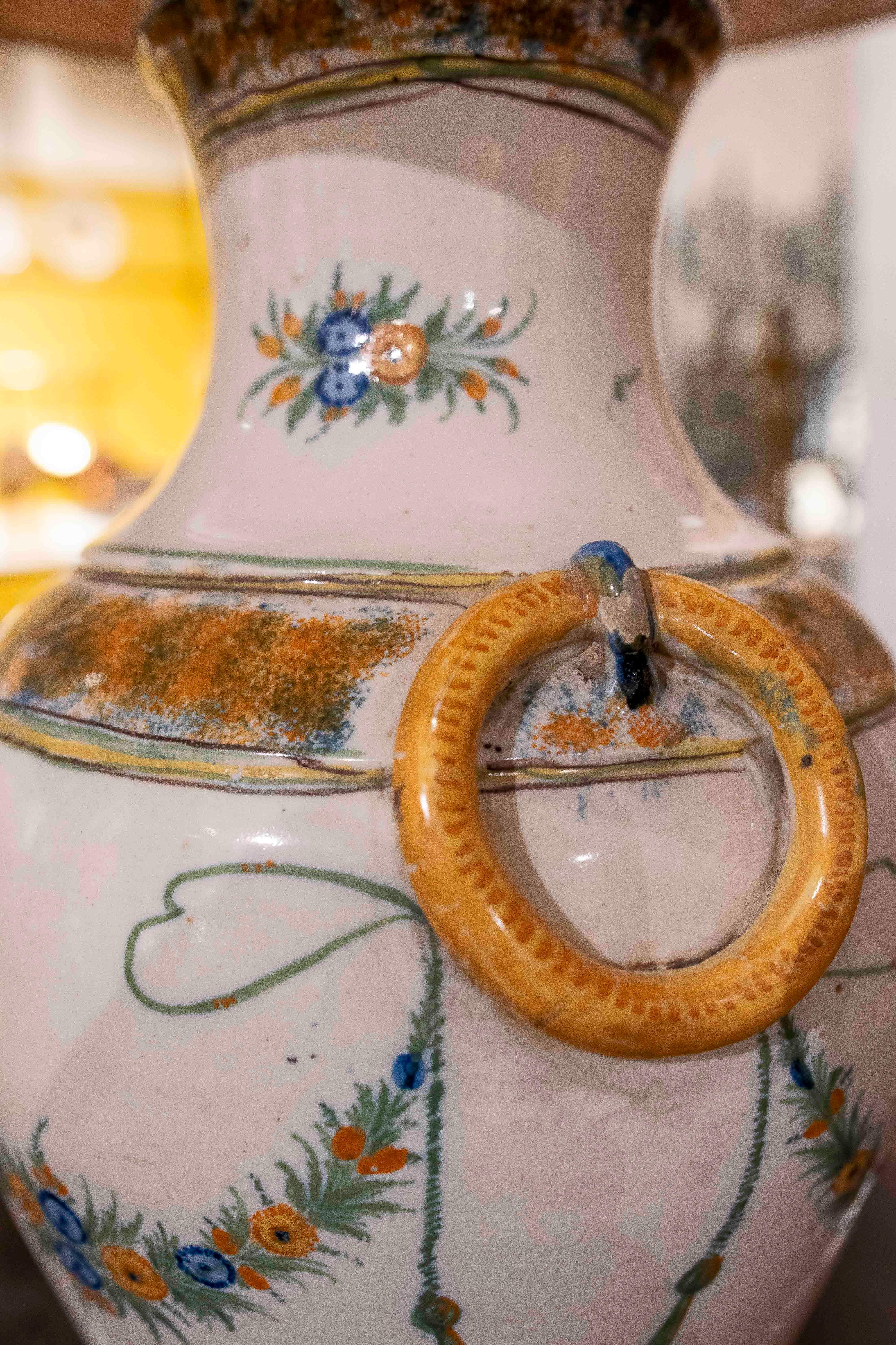 1890s Table Lamp with Spanish Ceramic Water Fountain 9