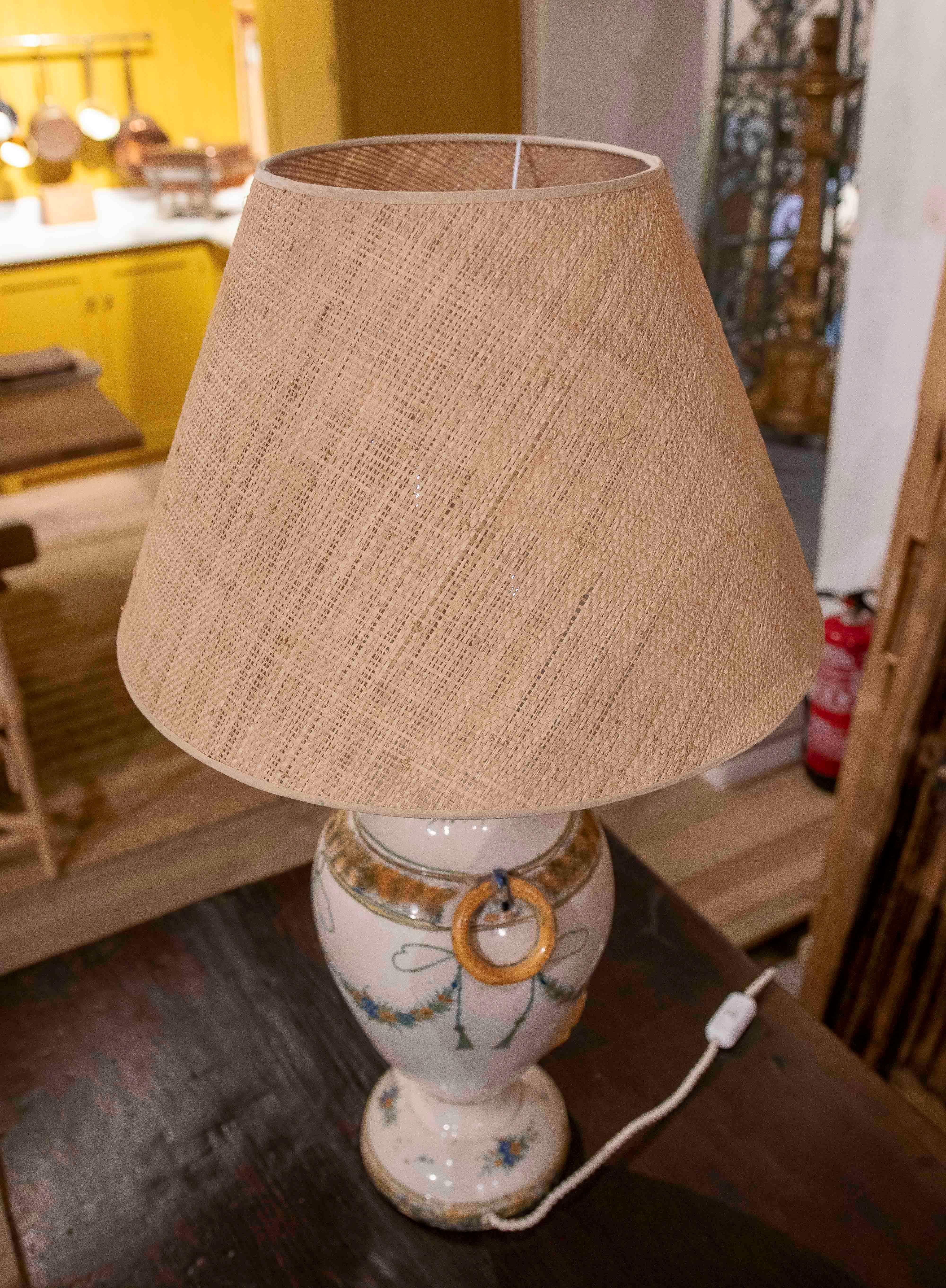 1890s Table Lamp with Spanish Ceramic Water Fountain 10