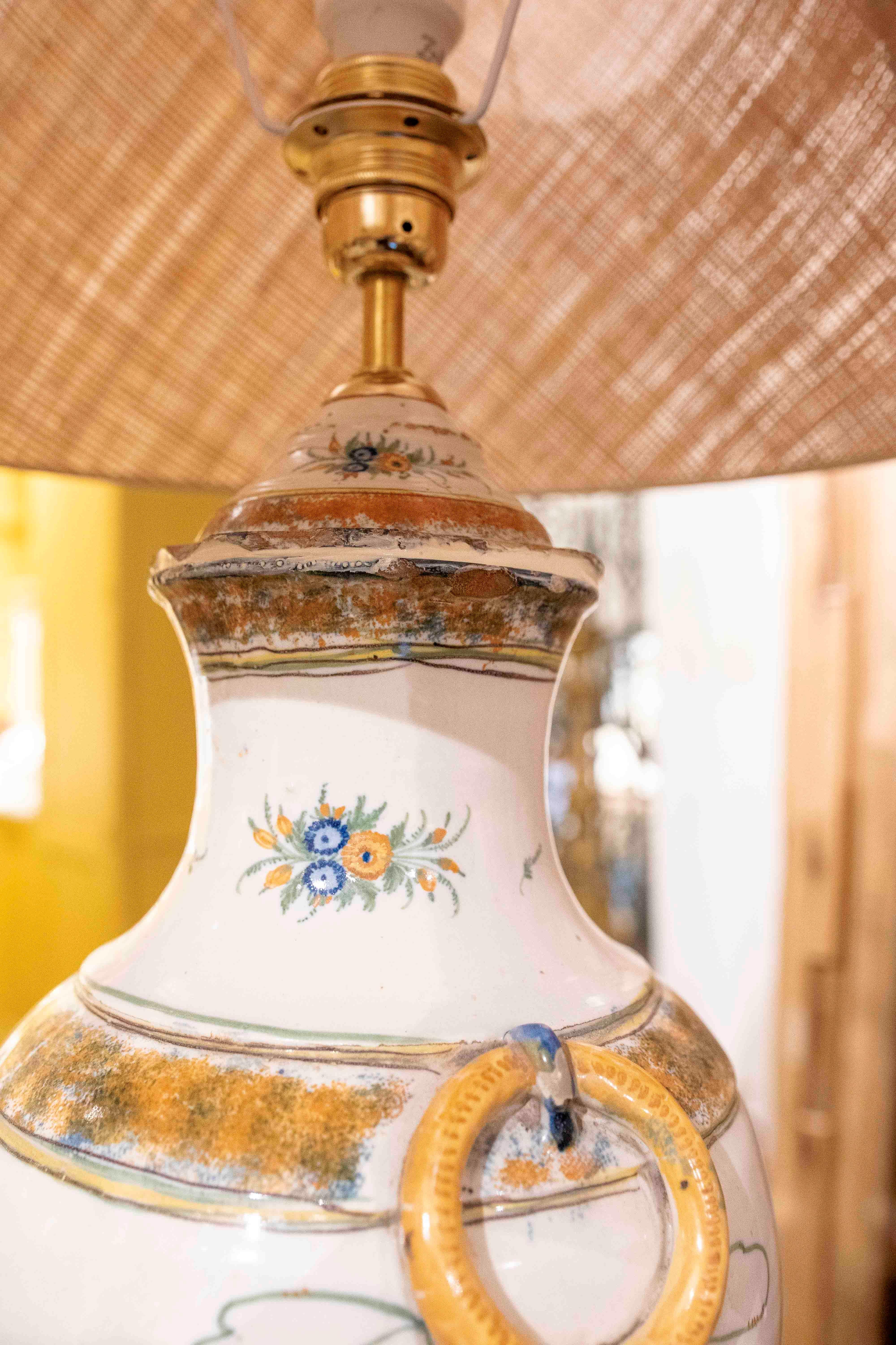 1890s Table Lamp with Spanish Ceramic Water Fountain 2