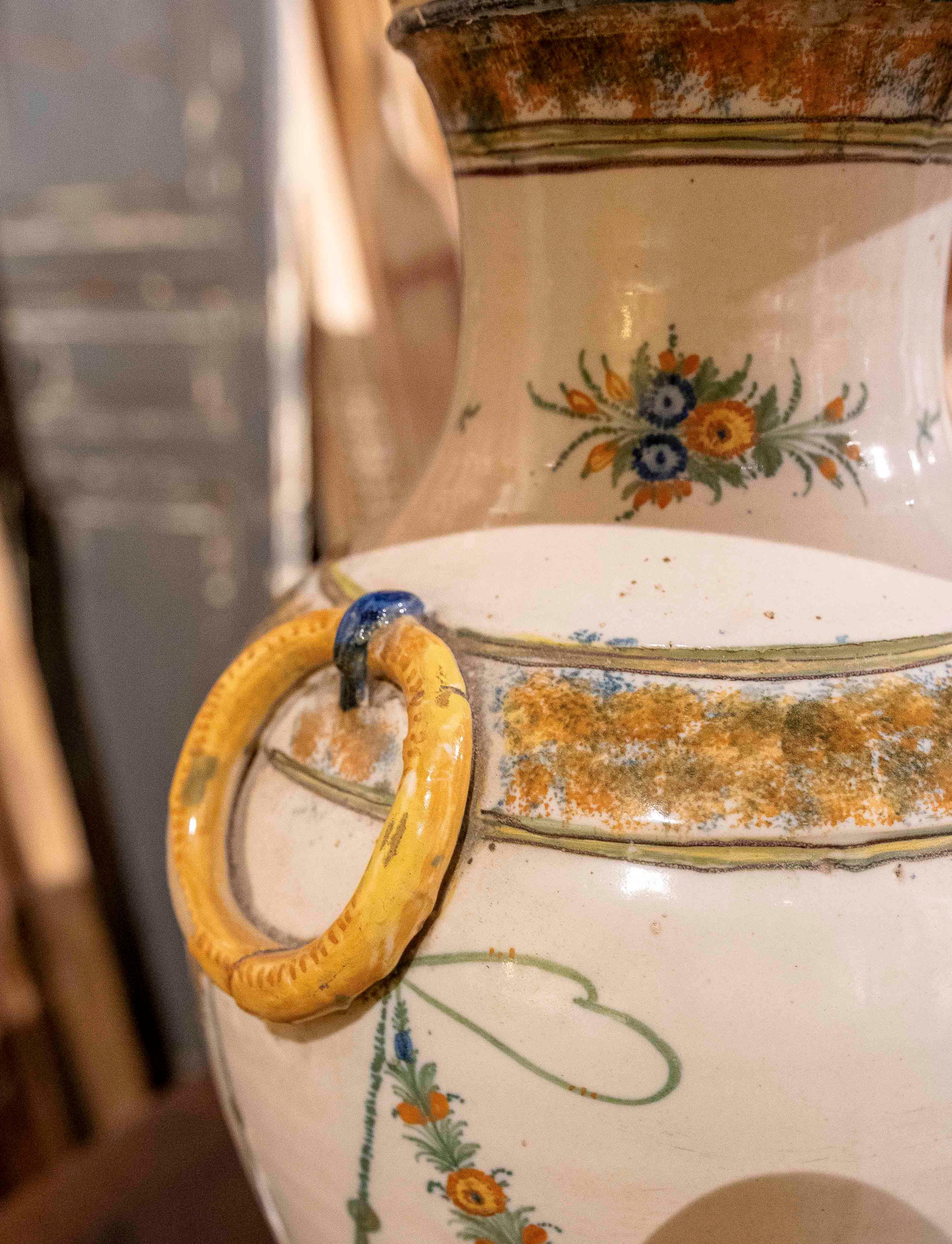 1890s Table Lamp with Spanish Ceramic Water Fountain 4