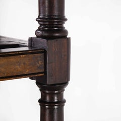1890's Tall English Mahogany Deed Box Storage Shelf