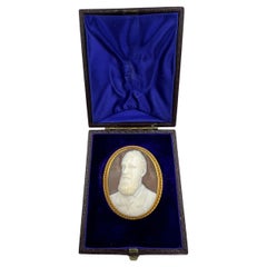 1890s Victorian Cameo Brooch Of A Gentleman