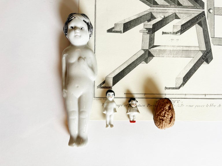 1890s Victorian Porcelain Dolls 'Frozen Charlotte' Japan and