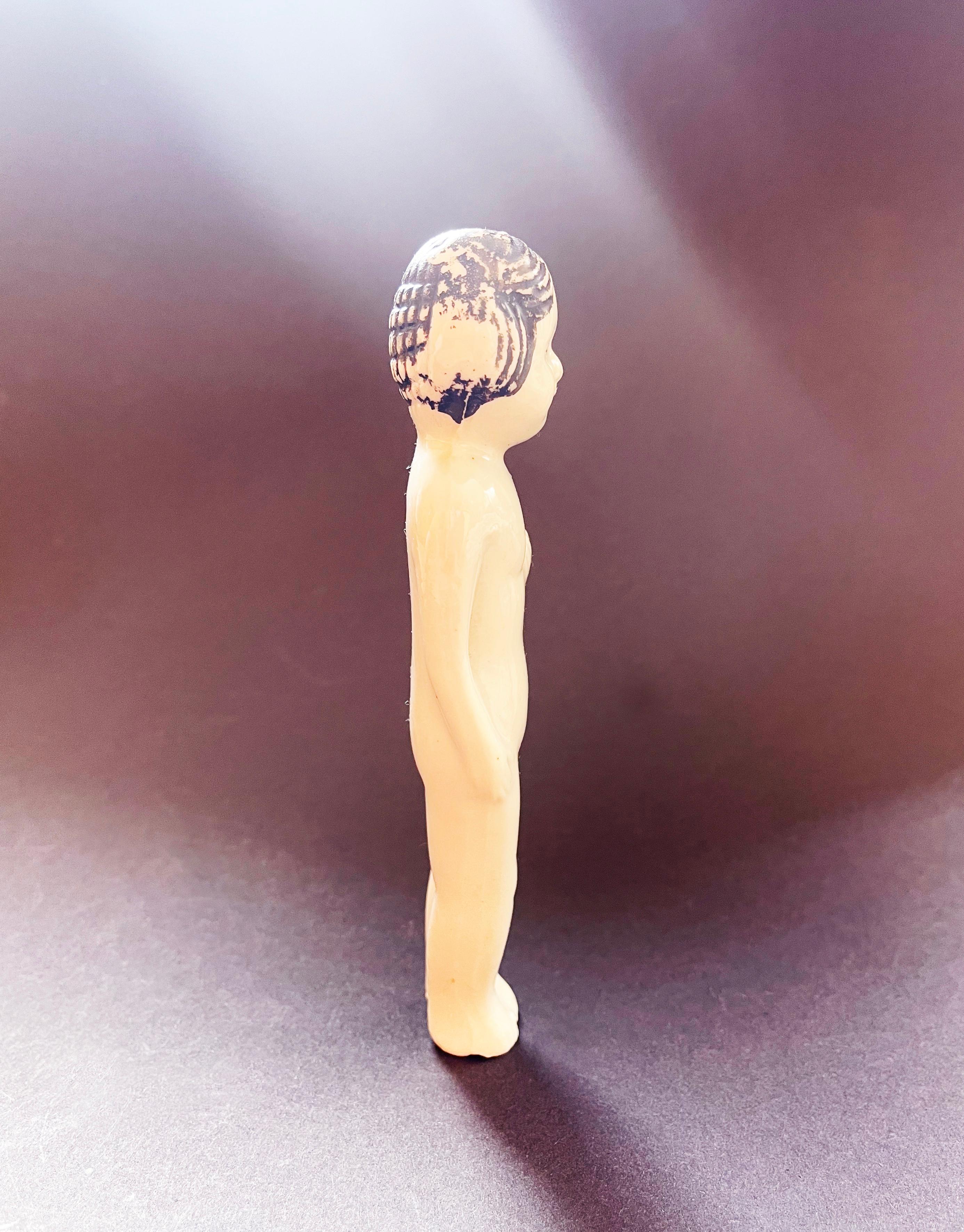 Fatto a mano Bambole di porcellana vittoriane del 1890 'Frozen Charlotte' Giappone e Germania, set di 3 in vendita