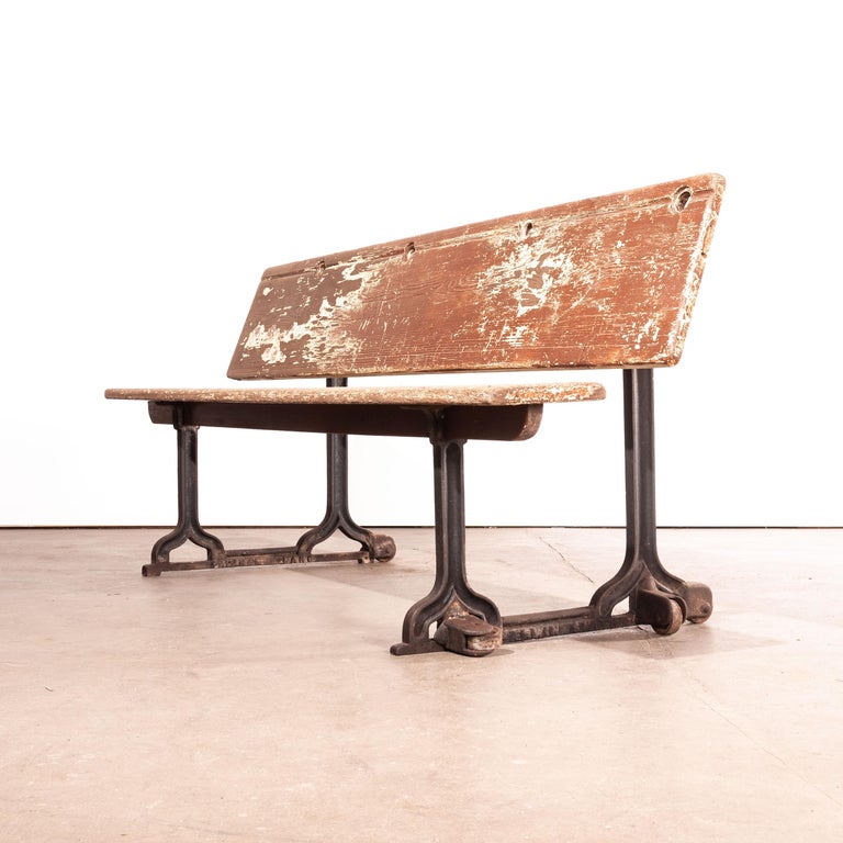1890s Victorian School Children's Bench, Desk For Sale at 1stdibs